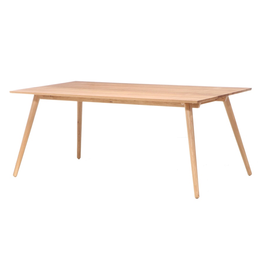 Article "Seno" Mid Century Modern Style White Oak Dining Table