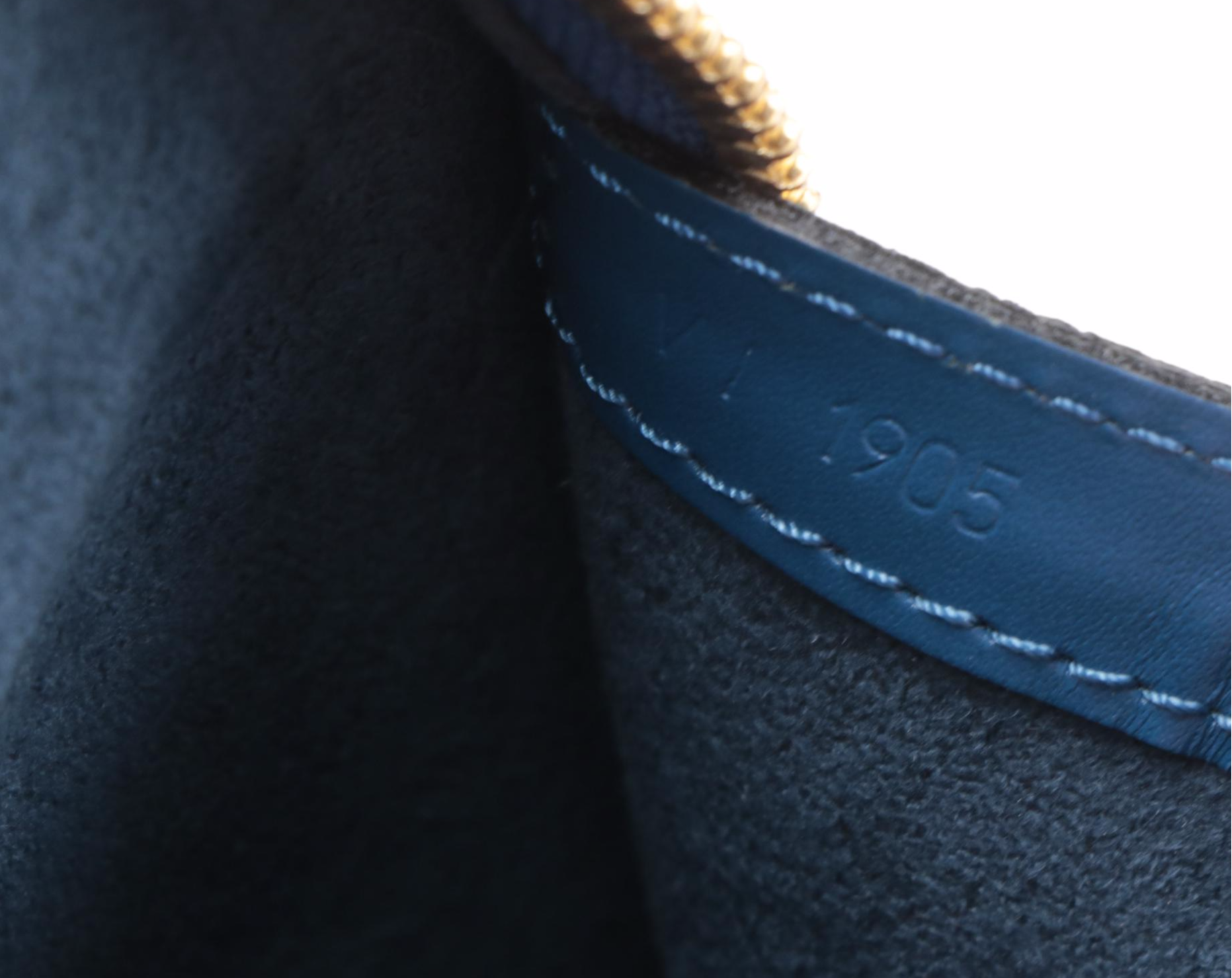 Louis Vuitton Lussac Tote Bag in Toledo Blue Epi Leather and Smooth Leather