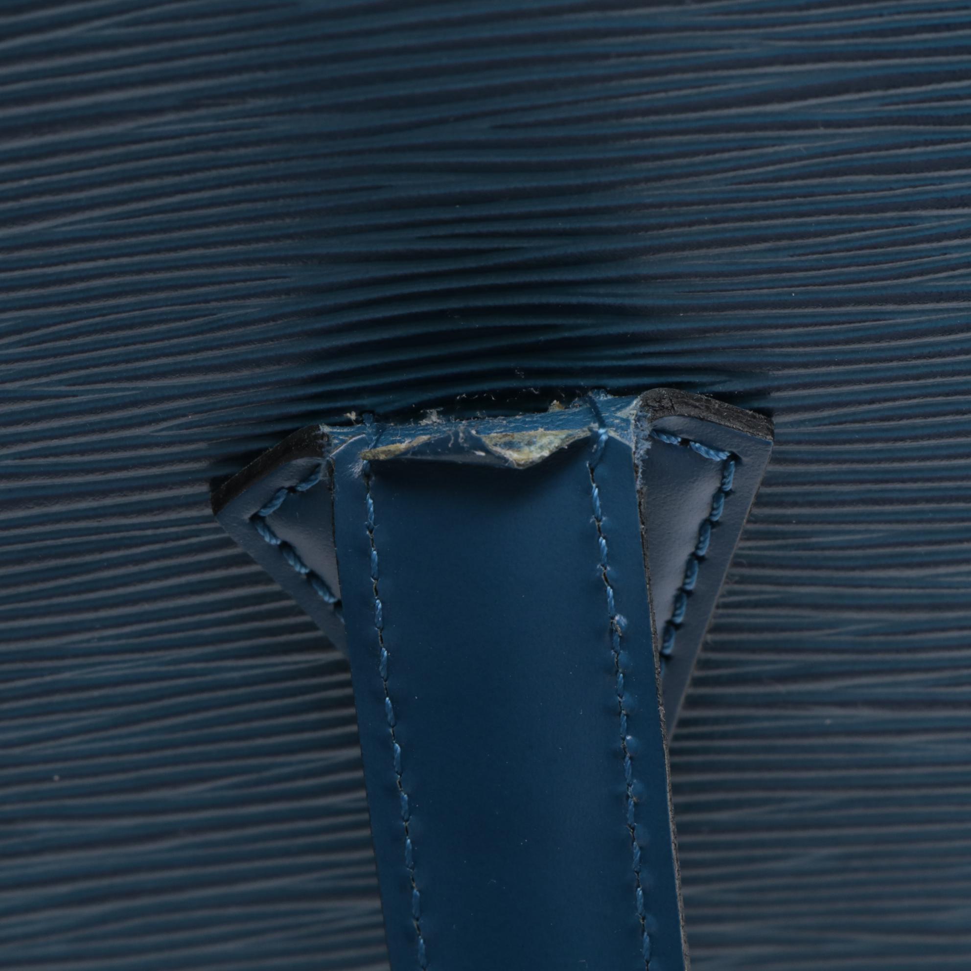 Louis Vuitton Lussac Tote Bag in Toledo Blue Epi Leather and Smooth Leather