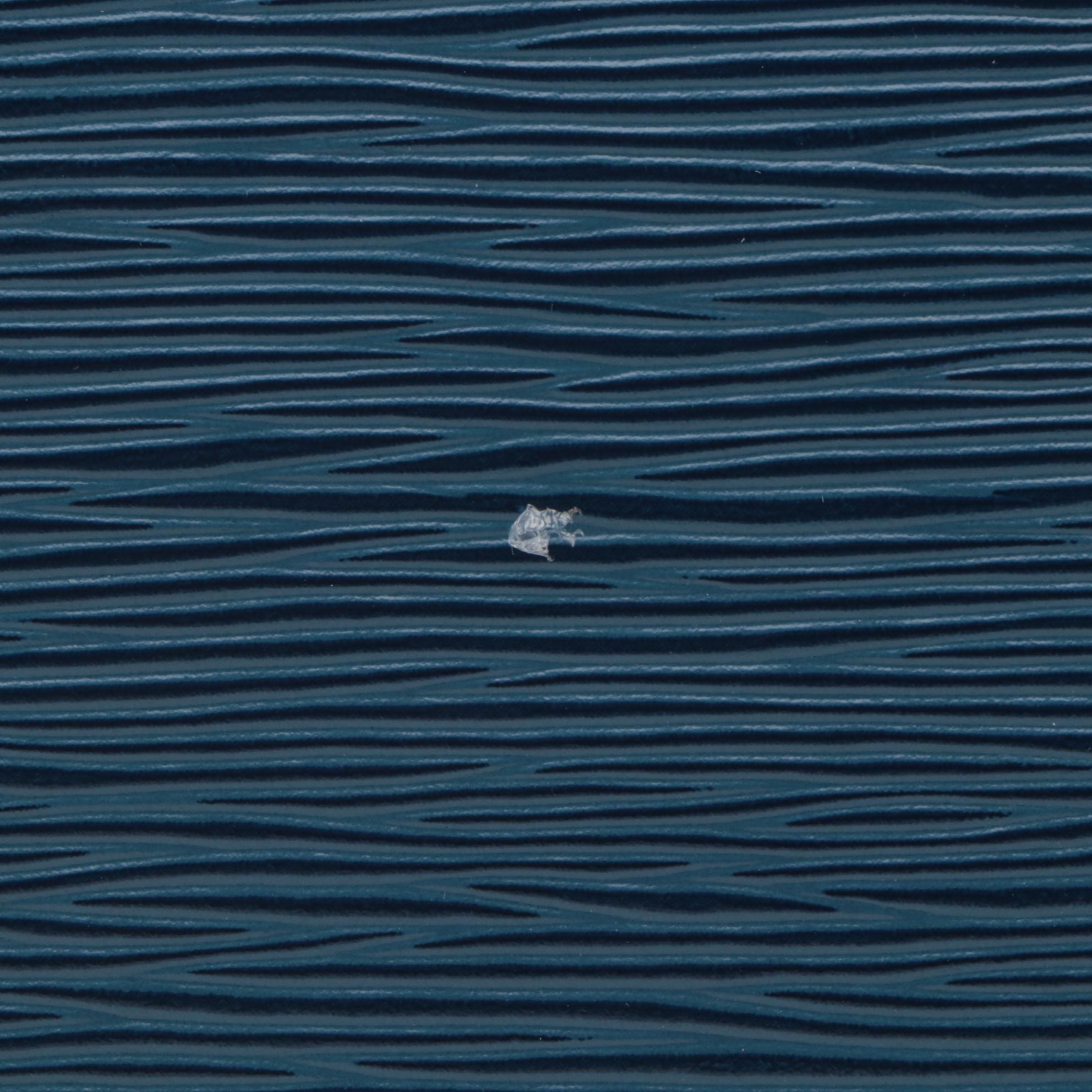 Louis Vuitton Lussac Tote Bag in Toledo Blue Epi Leather and Smooth Leather