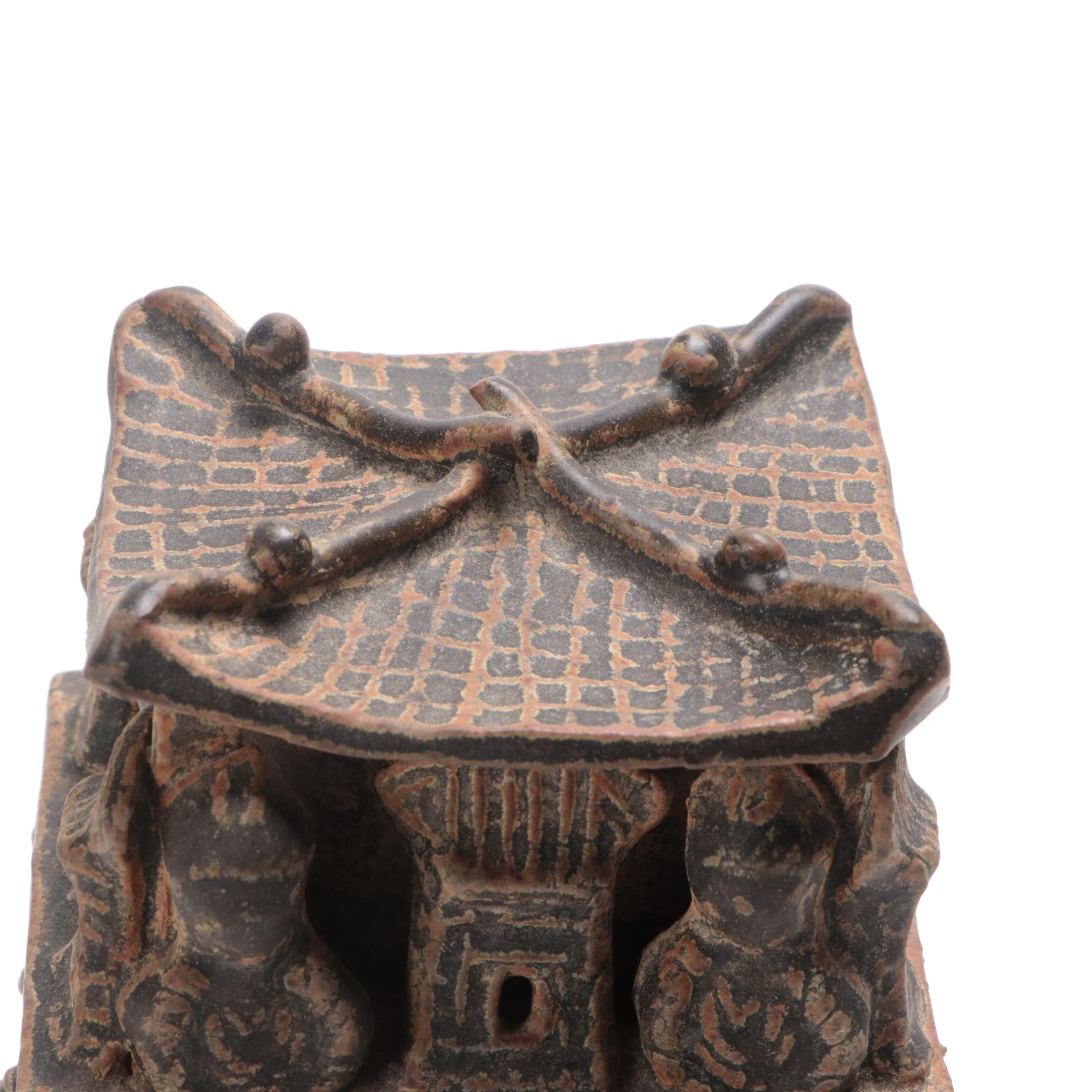 Chinese Jin Dynasty Style Hunping Earthenware Funerary Urn