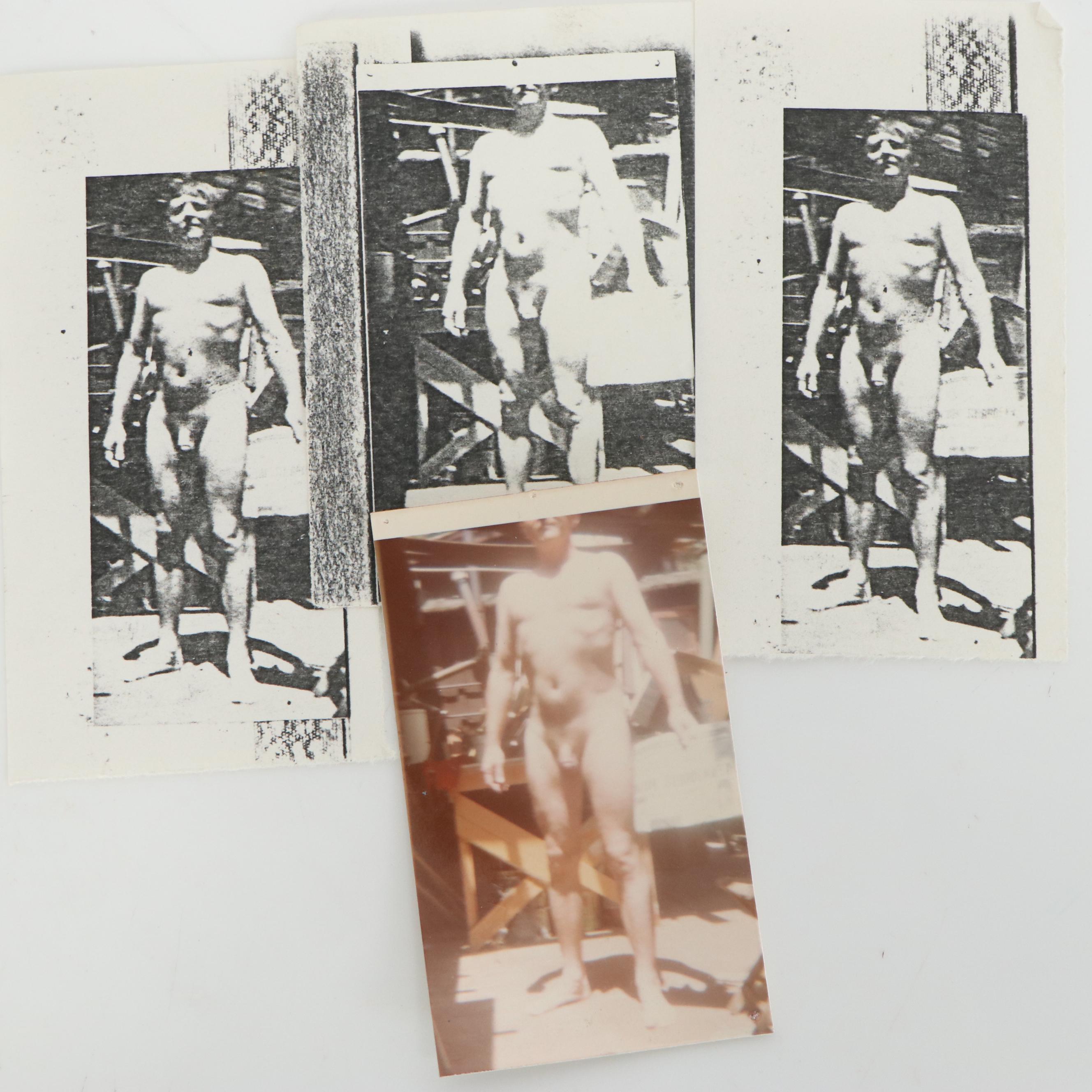 Edgar Hatten Nude Self-Portrait Chromogenic Color Prints, circa 1966