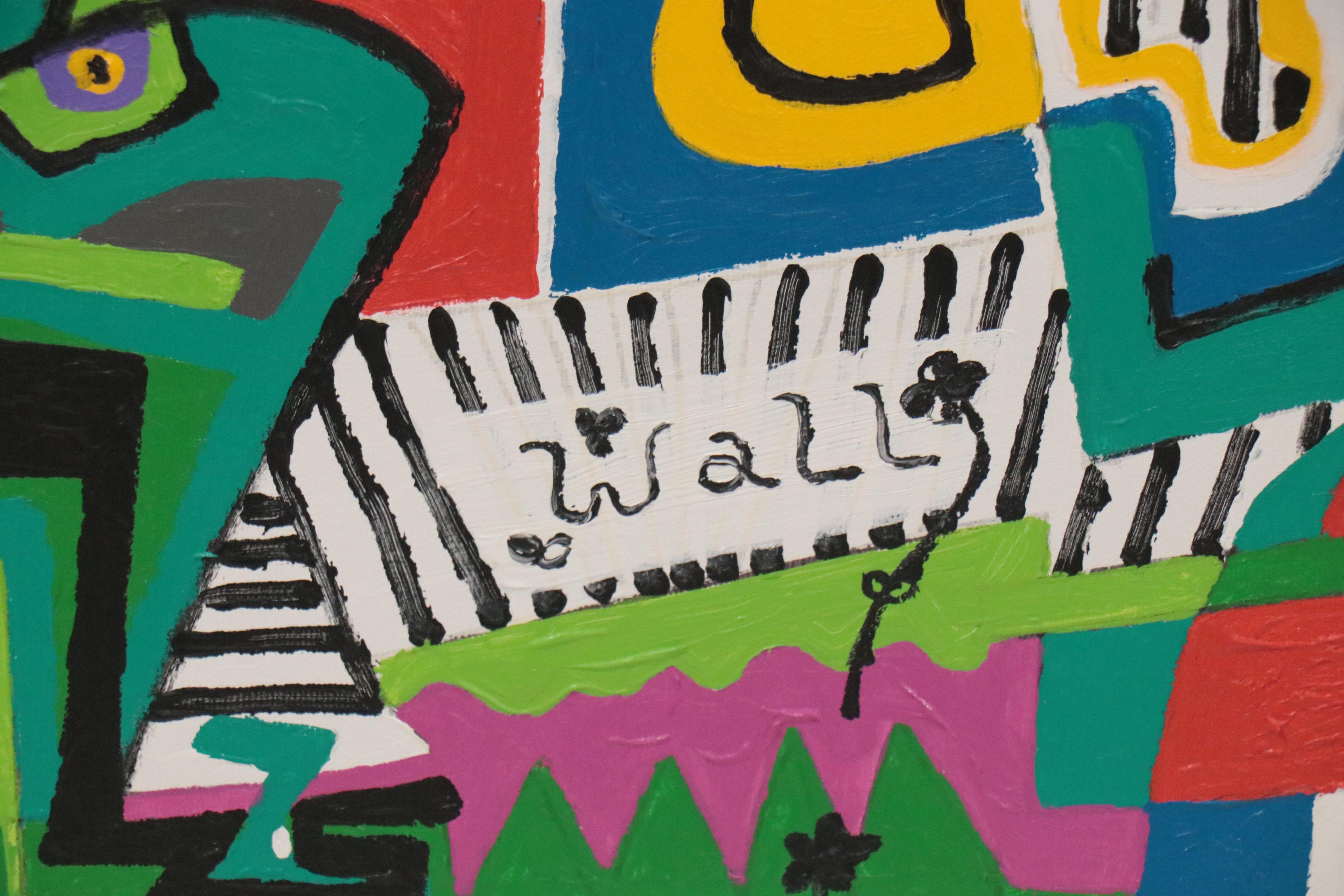 Phyllis Trager Hyman Acrylic Painting "Wallflowers"