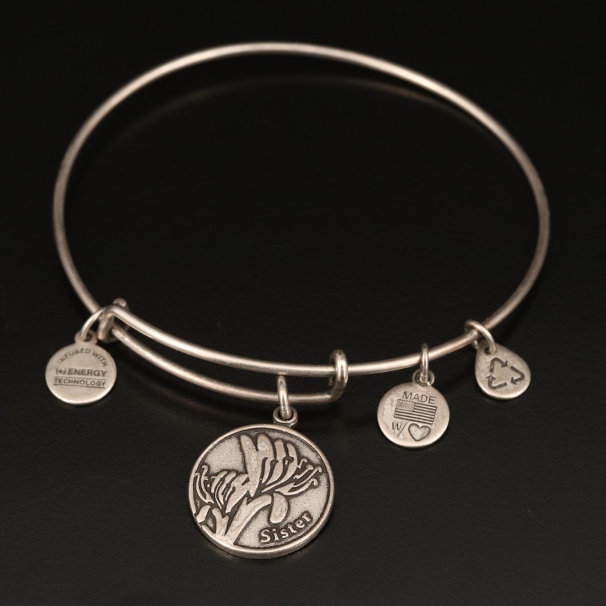 Alex and Ani Bracelet with Sister Charm