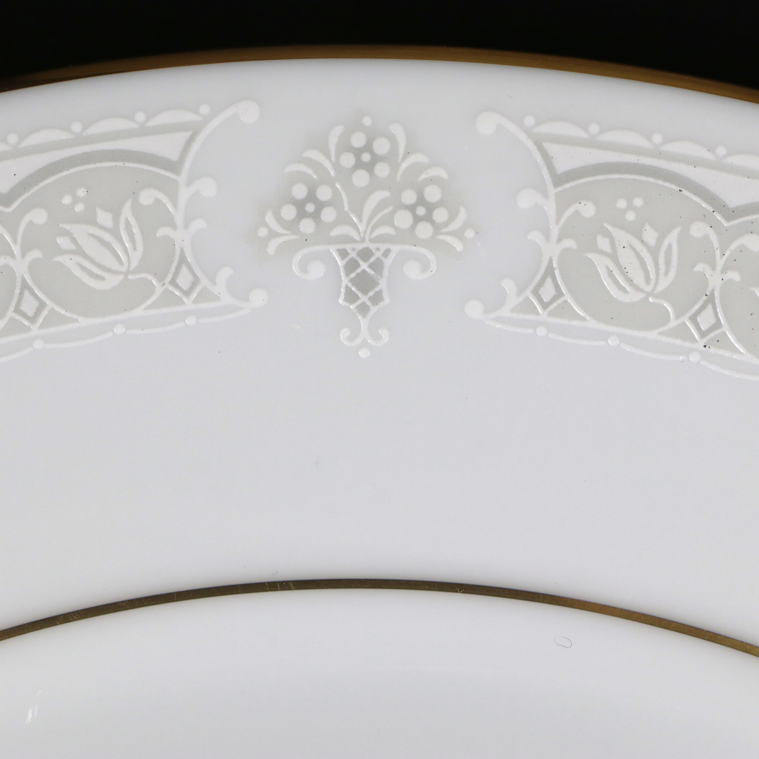 Noritake "Parisian Lace" China with Lenox "Monroe" Stemware, Late 20th Century