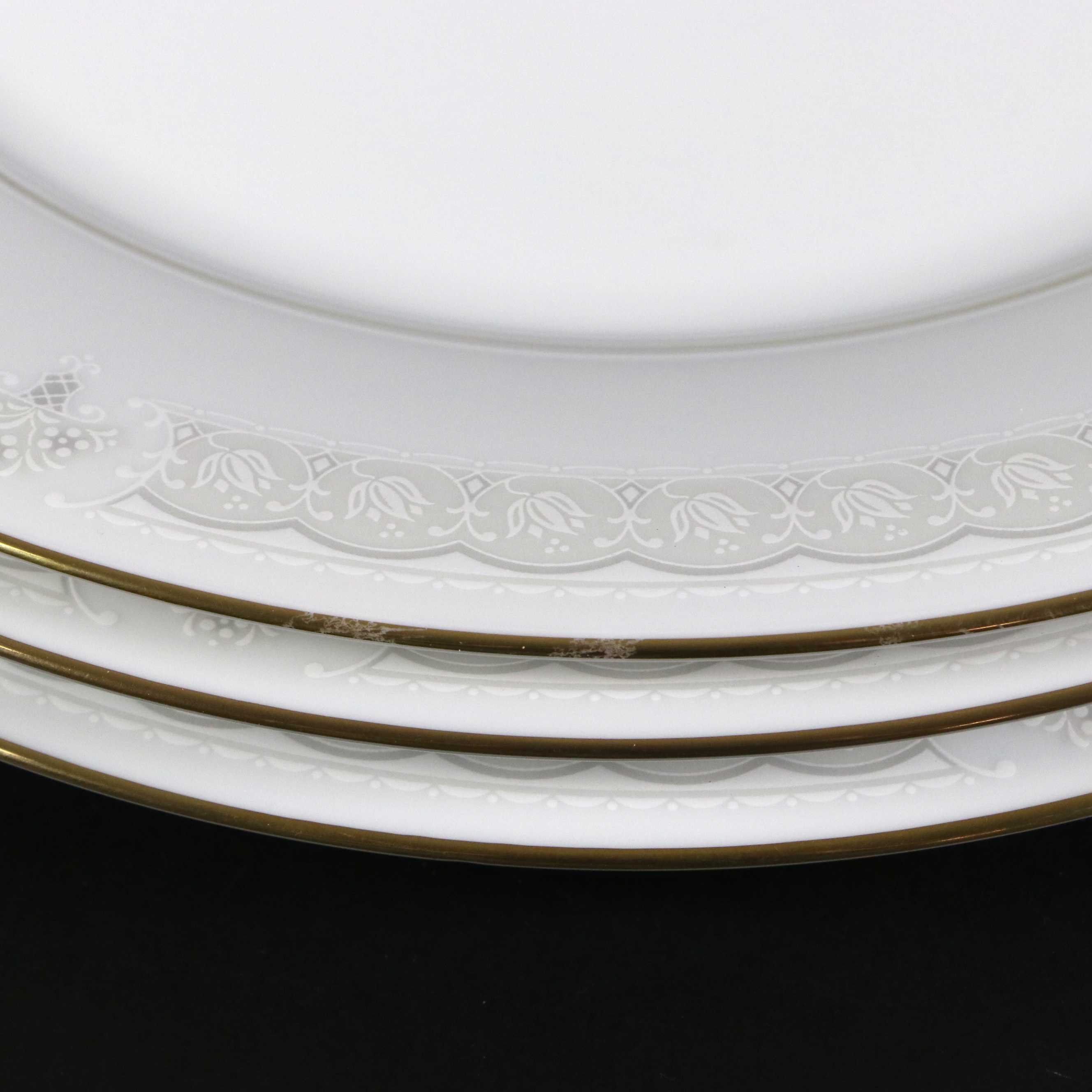 Noritake "Parisian Lace" China with Lenox "Monroe" Stemware, Late 20th Century