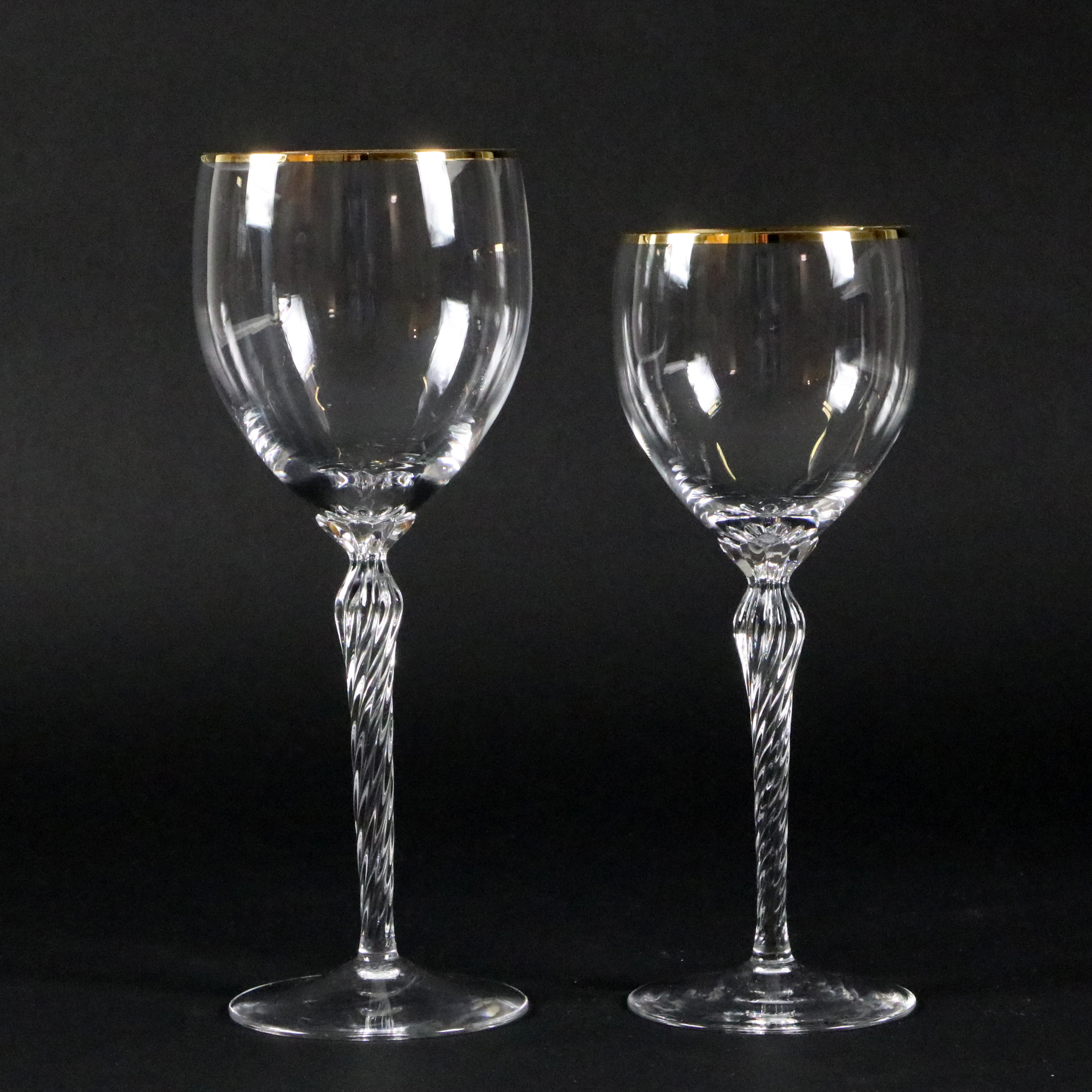 Noritake "Parisian Lace" China with Lenox "Monroe" Stemware, Late 20th Century