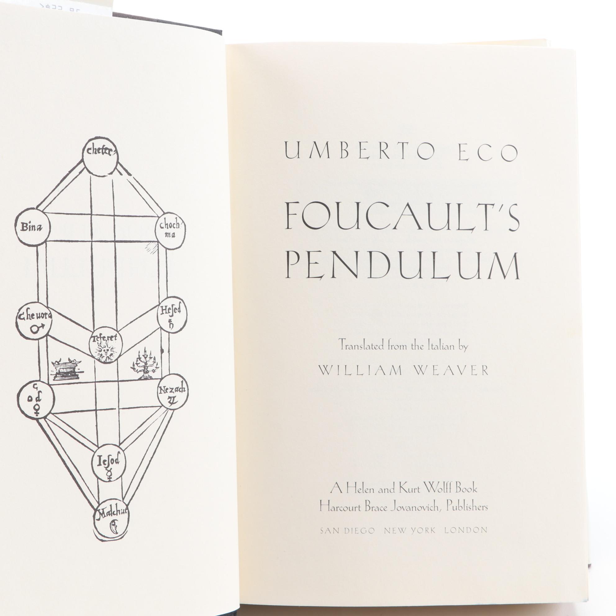 First Edition Novels Including "The Reivers" and "Foucault's Pendulum"