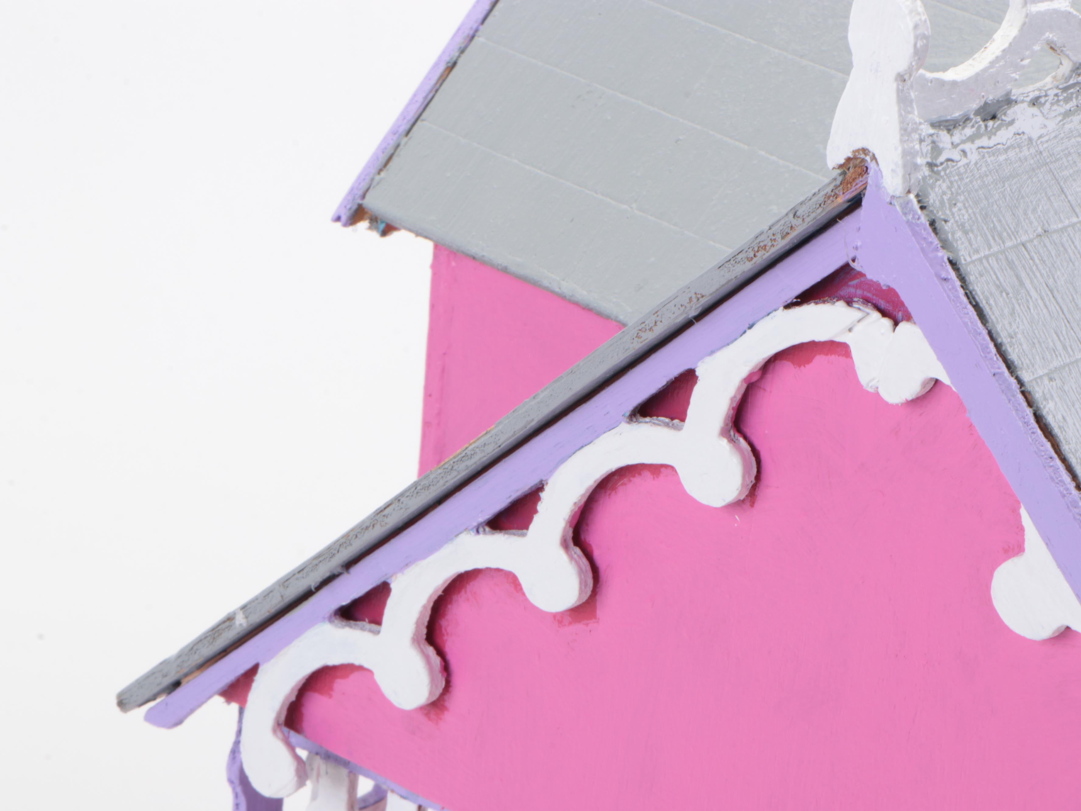 Handmade Victorian Style Wood Dollhouse with Doll Furniture and Accessories