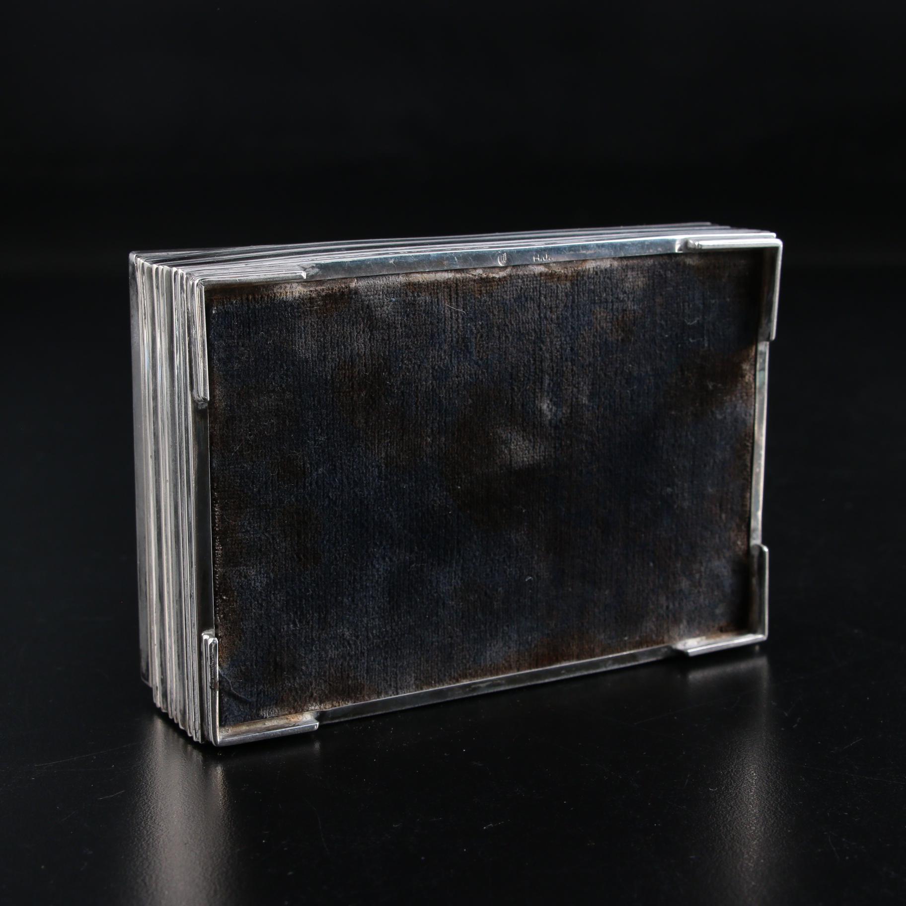 Hans Jensen 833 Silver Cigarette Box with Sterling Needle Holder and More