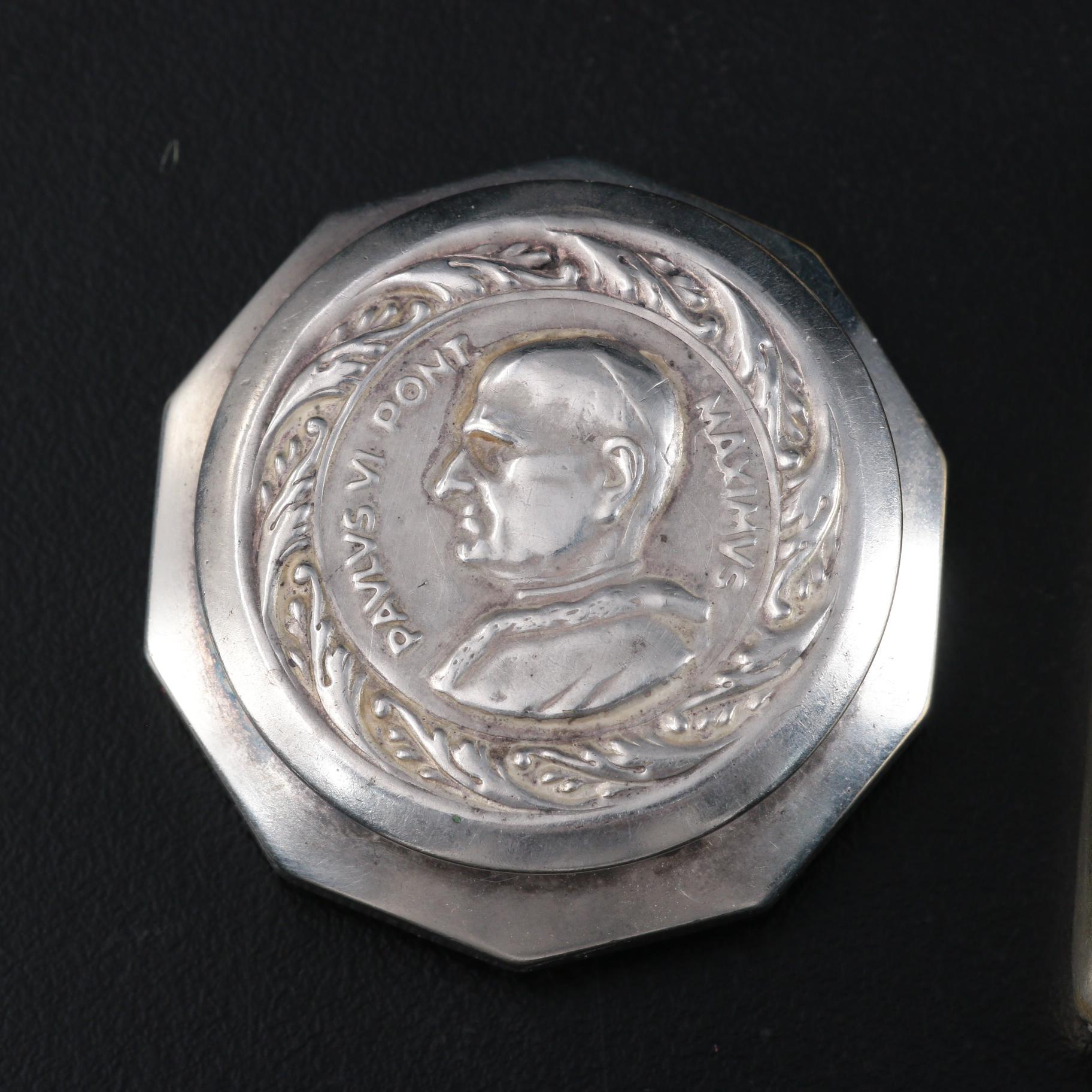 Hans Jensen 833 Silver Cigarette Box with Sterling Needle Holder and More