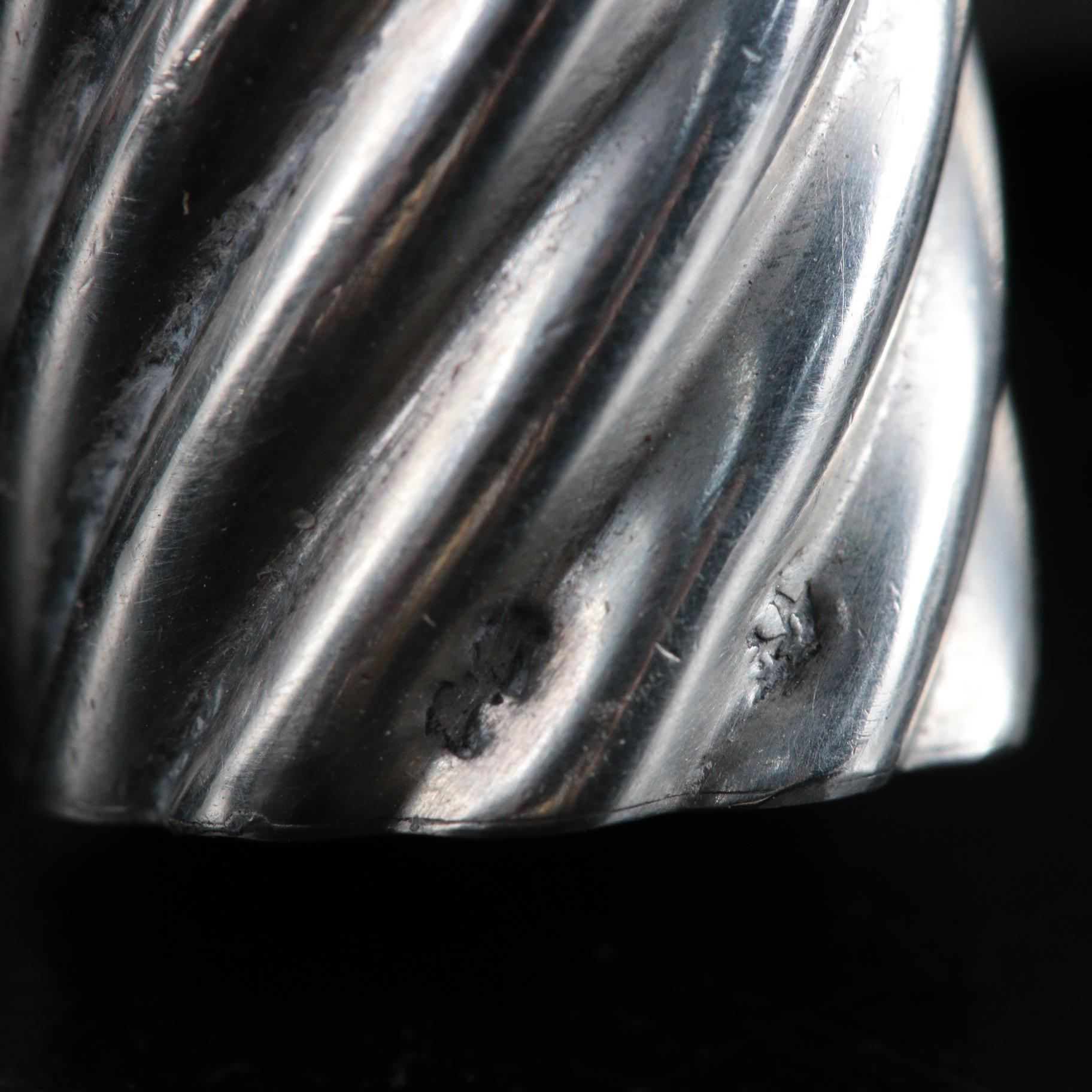 Hans Jensen 833 Silver Cigarette Box with Sterling Needle Holder and More