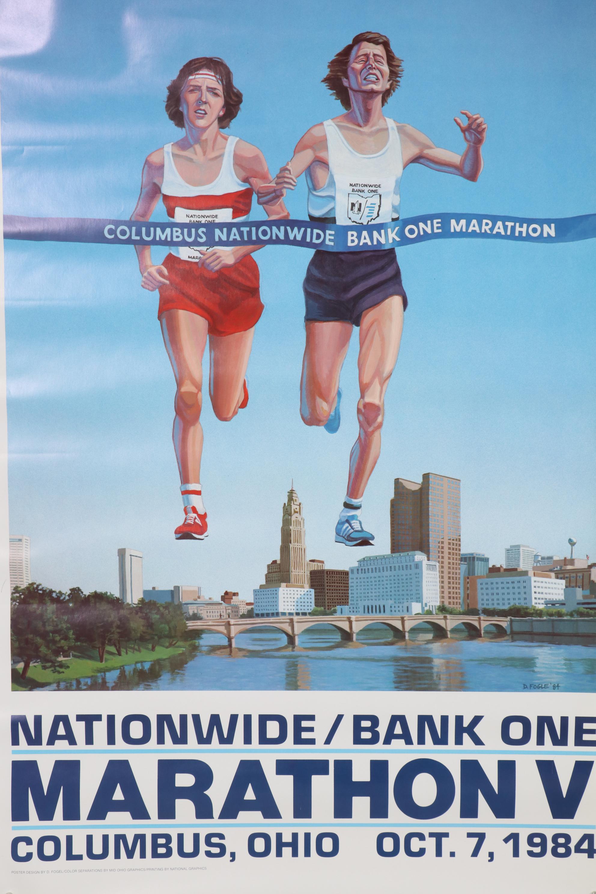 Lithograph and Offset Lithograph Marathon Event Posters, 1983-1984
