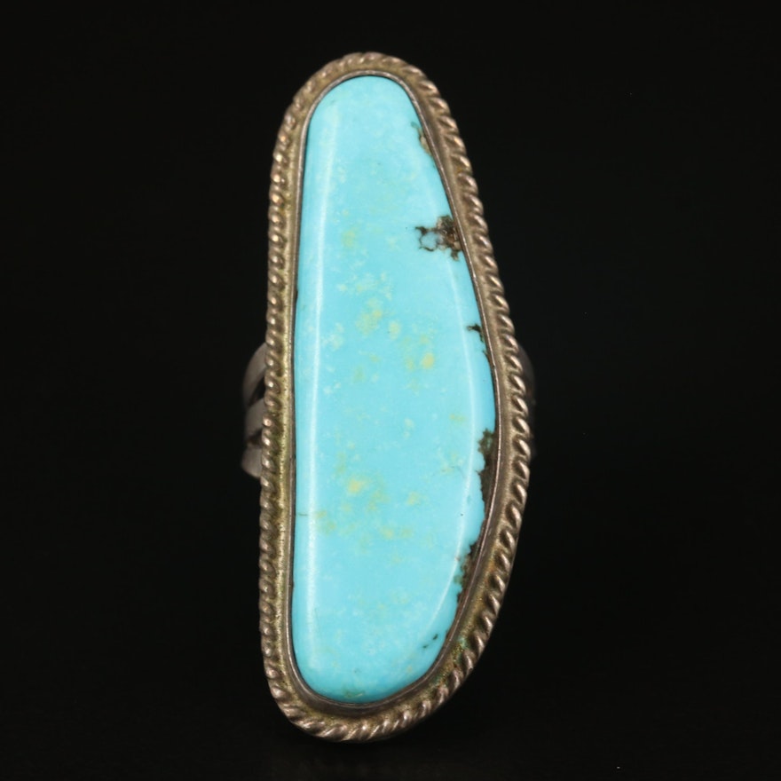 Sterling Turquoise Pointer Ring