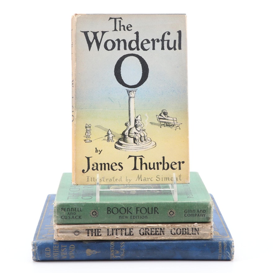 First Printing "The Wonderful O" by James Thurber and More Children's Novels