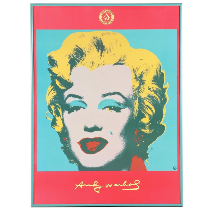 Offset Lithograph Poster after Andy Warhol "Marilyn," 1996