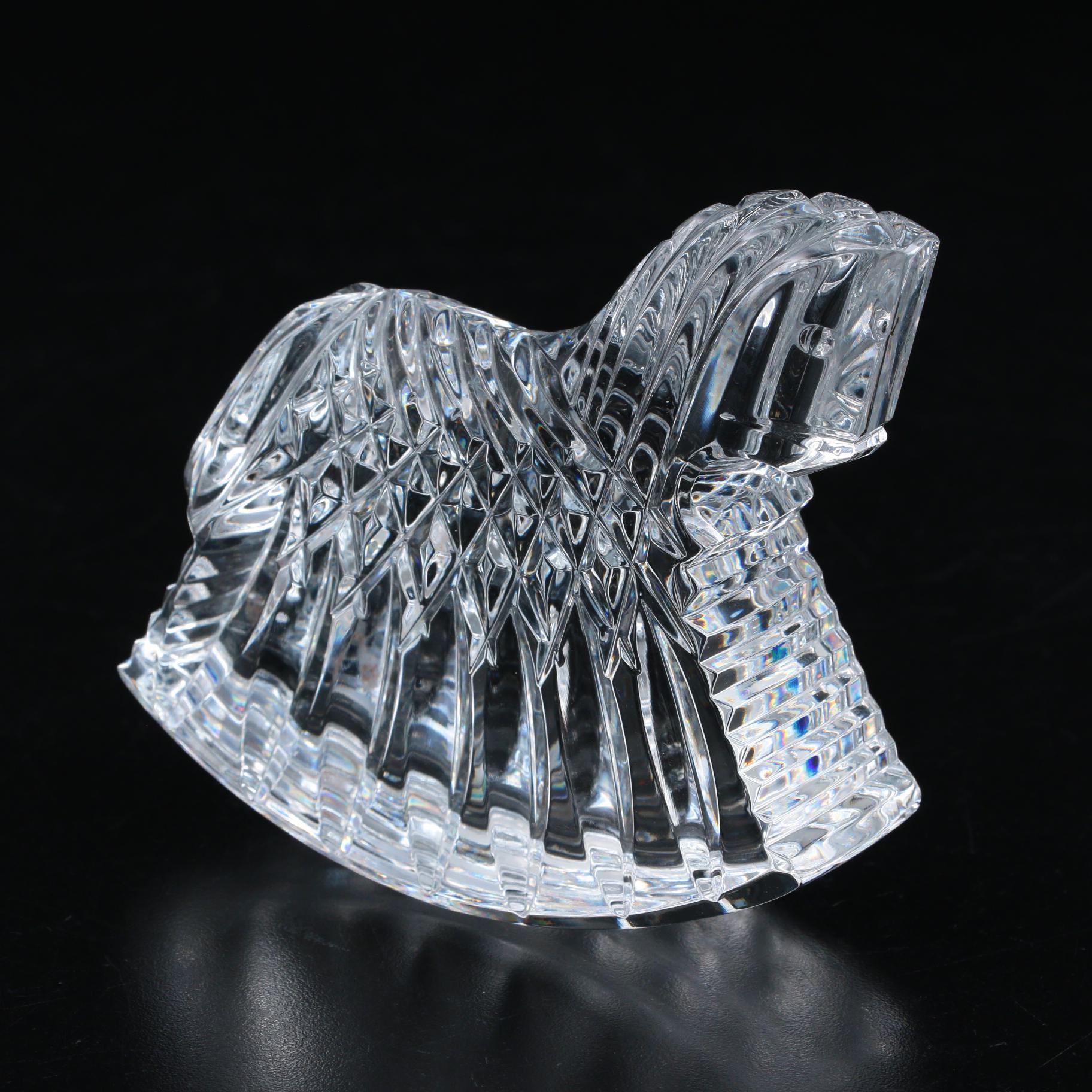 Waterford Crystal "Rocking Horse" Figurine, Late 20th Century