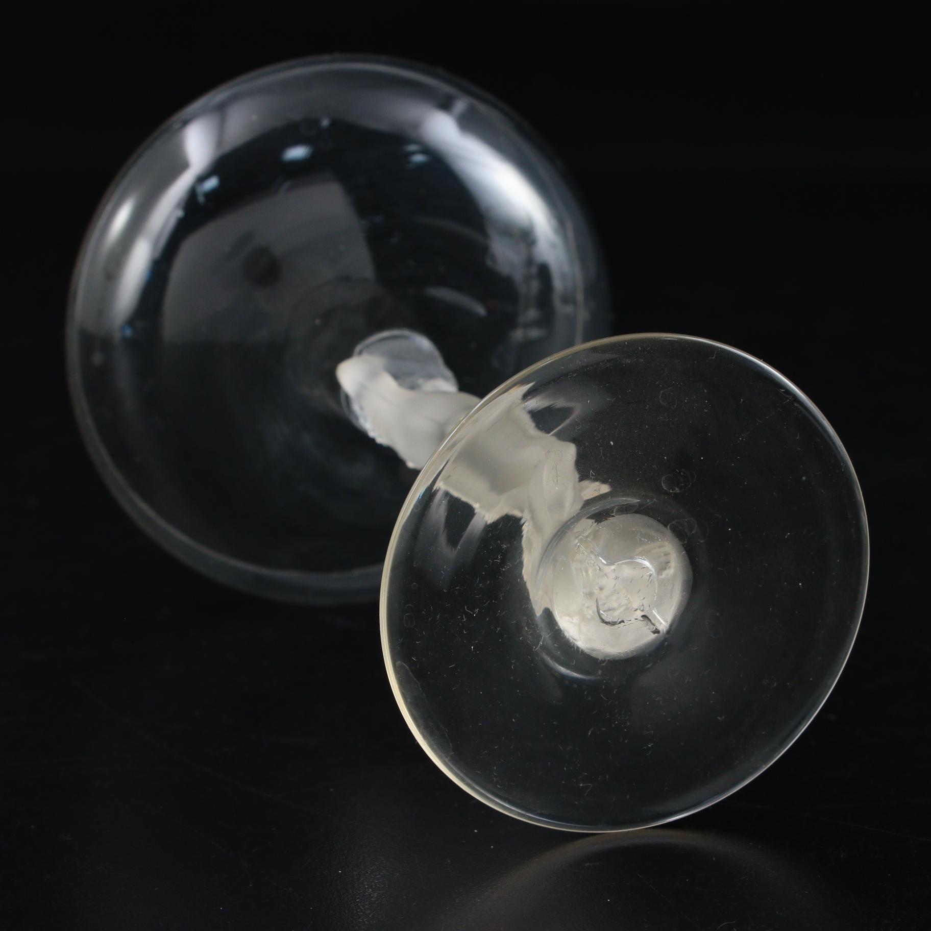 France "Bacchus" Figural Coupe Champagne Glasses, 1960s