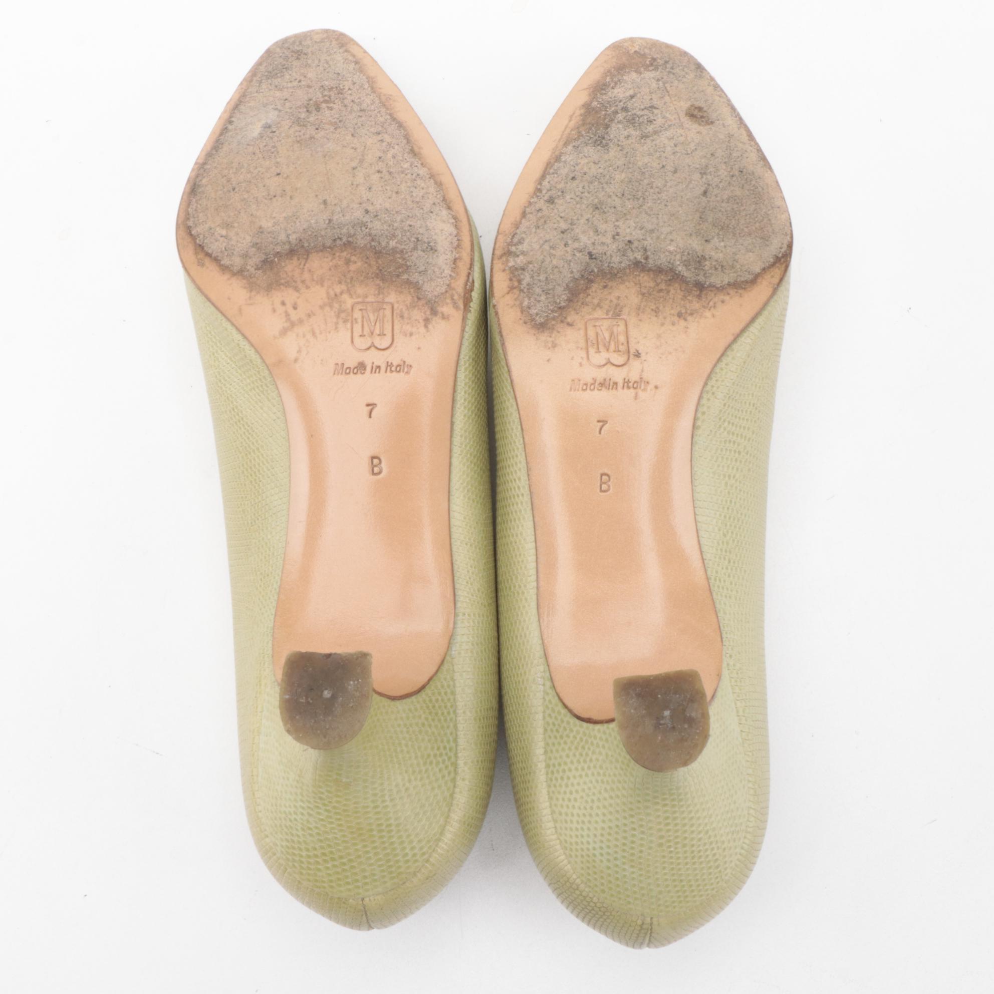 Prada Mary Janes,  Stuart Weitzman Patent Flats and Bruno Magli Pumps