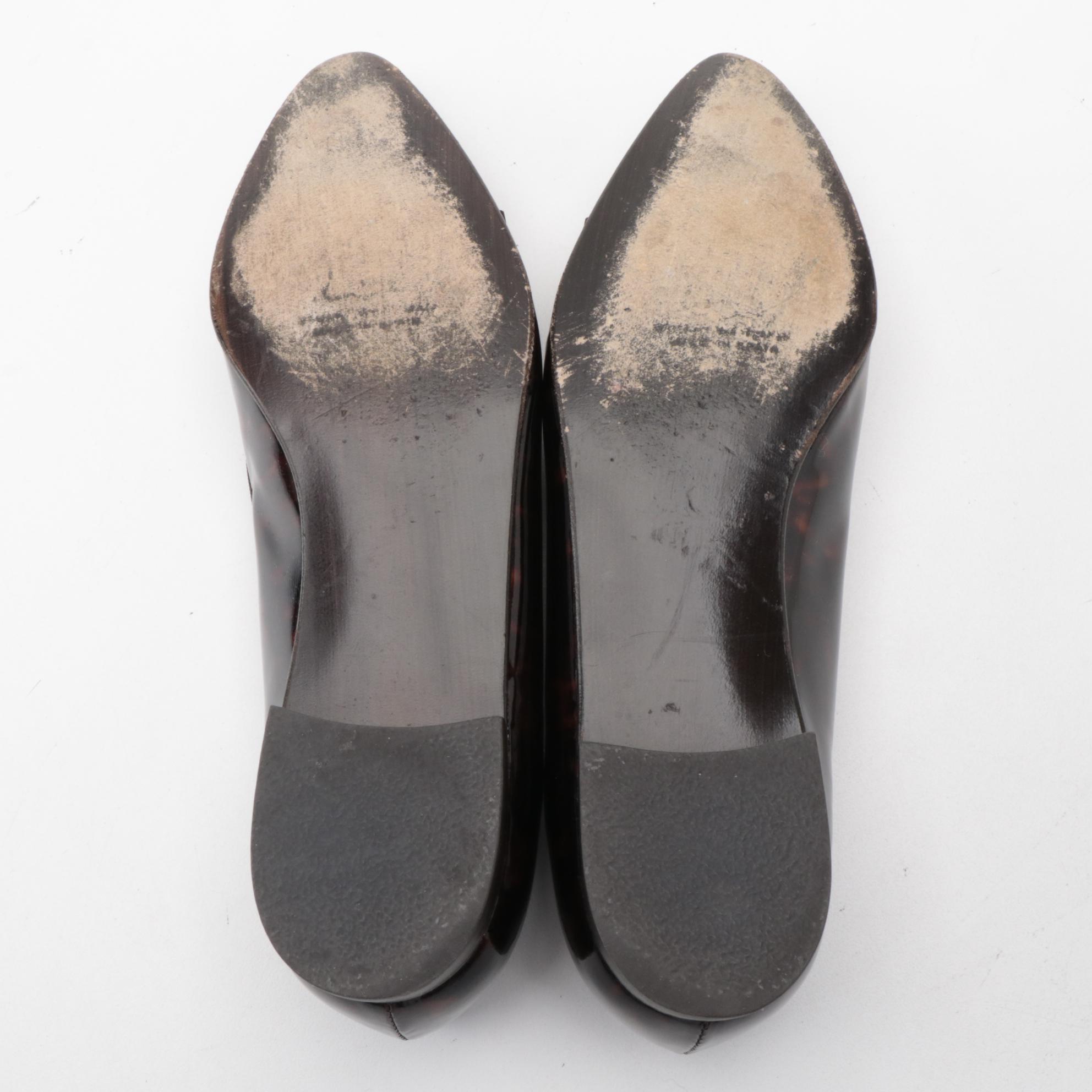 Prada Mary Janes,  Stuart Weitzman Patent Flats and Bruno Magli Pumps