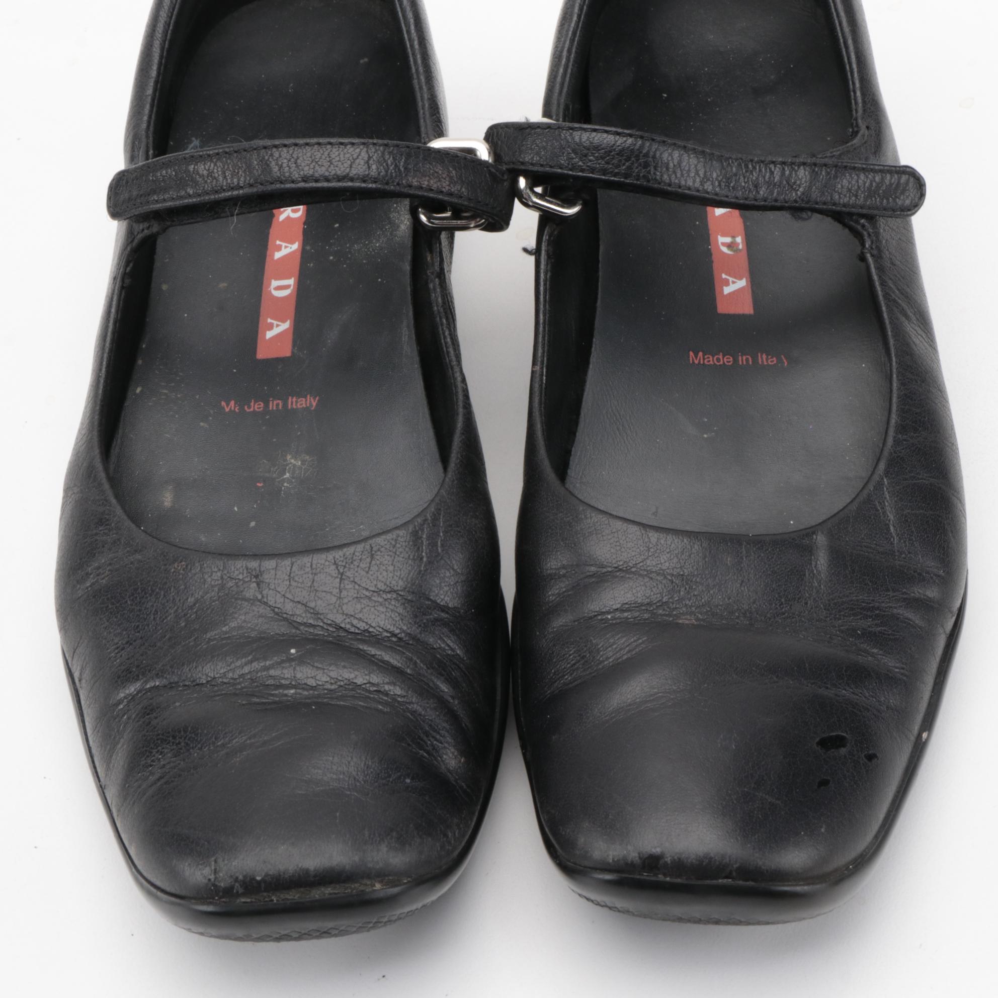 Prada Mary Janes,  Stuart Weitzman Patent Flats and Bruno Magli Pumps