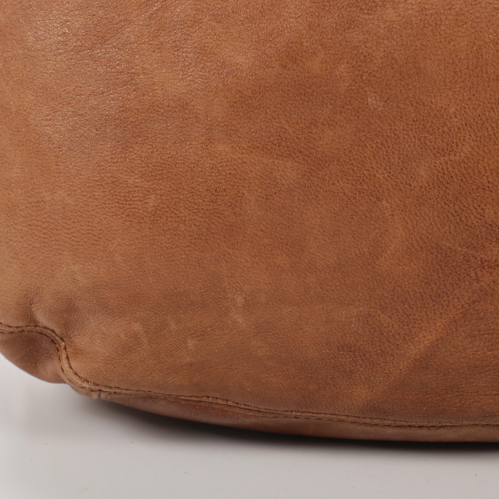 Tory Burch Shoulder Bag in Brown Lambskin Leather with Tassel