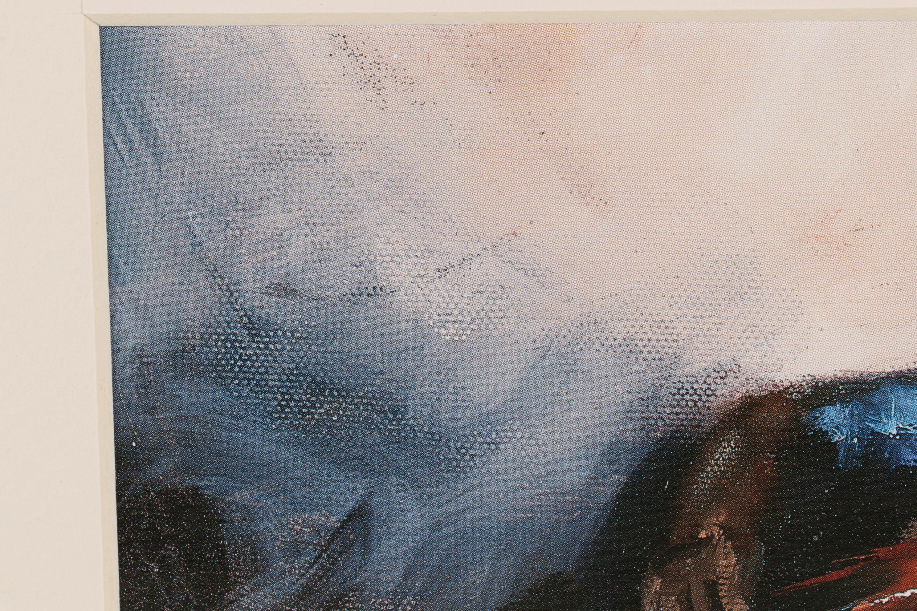 T. Ellis Offset Lithograph "The Little Violinist," 21st Century