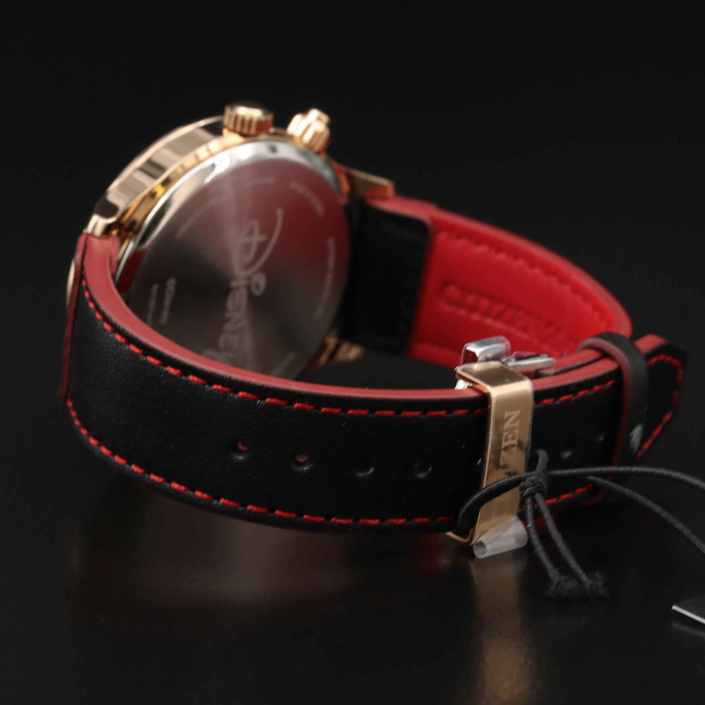 Citizen Eco-Drive Mickey Mouse Triple Calendar Gold Tone Watch