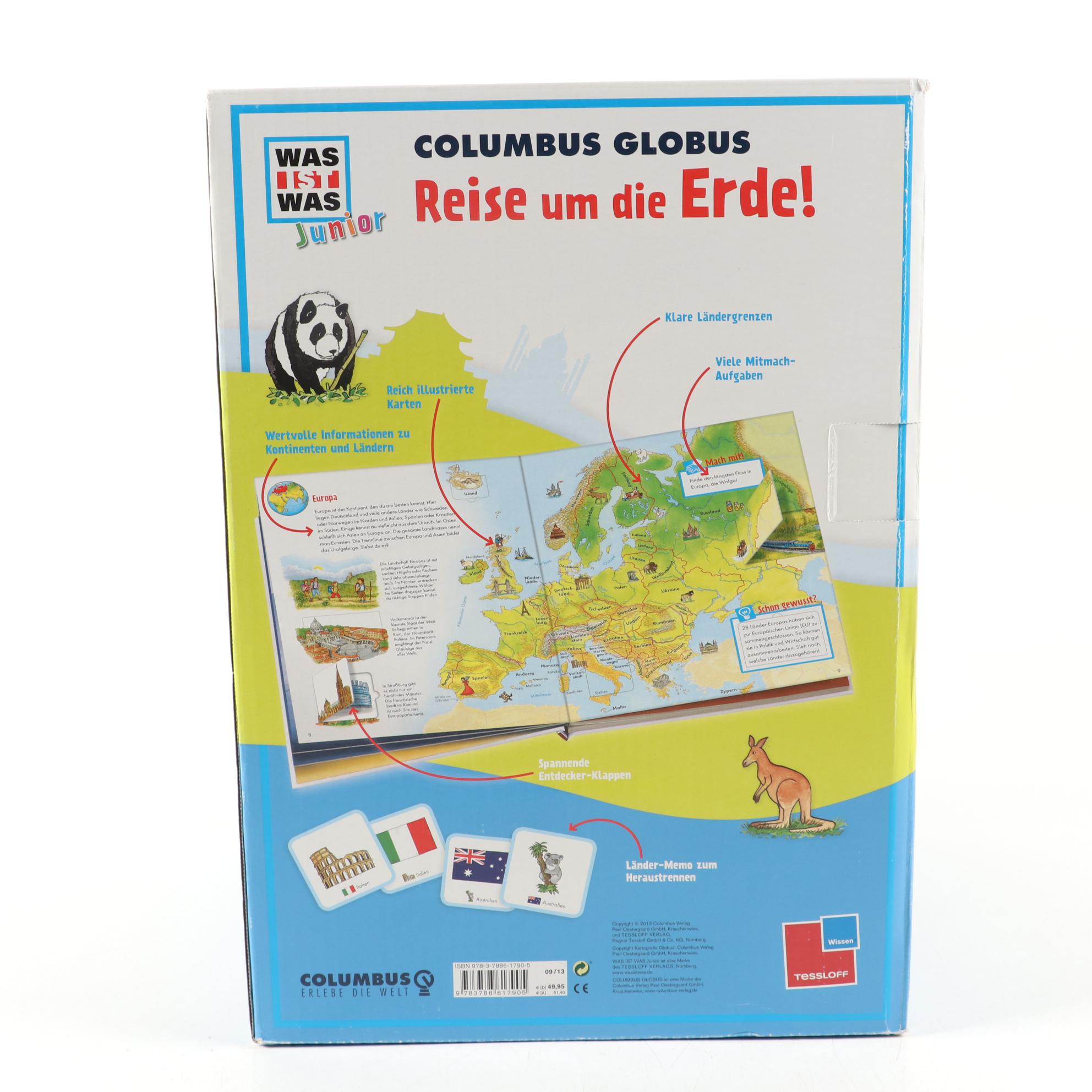 Pan-Kun and James Stuffed Animals with World Globe and Stacking Games