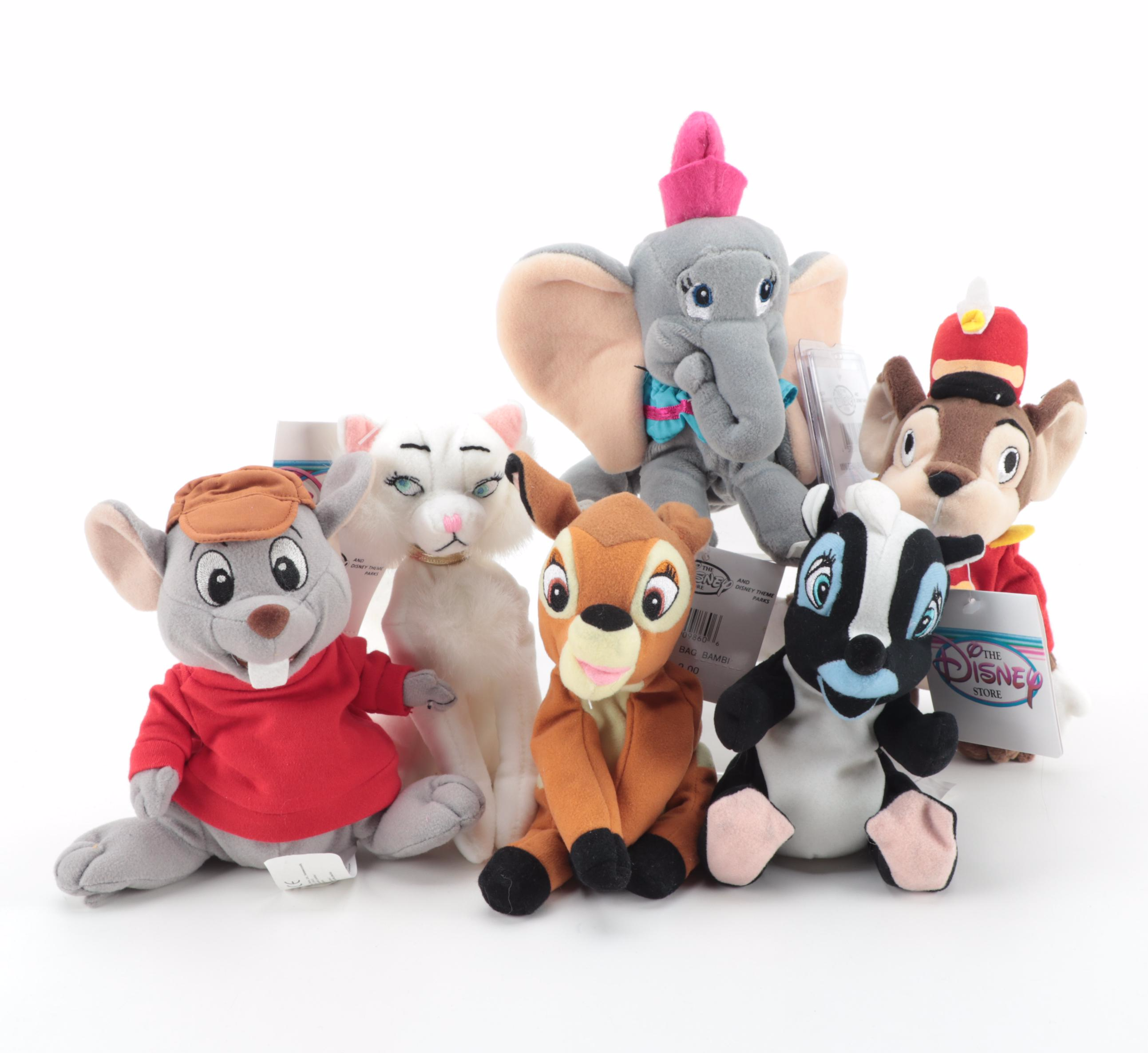 Walt Disney Plush Characters Including  "Hercules", "Aladdin" and More