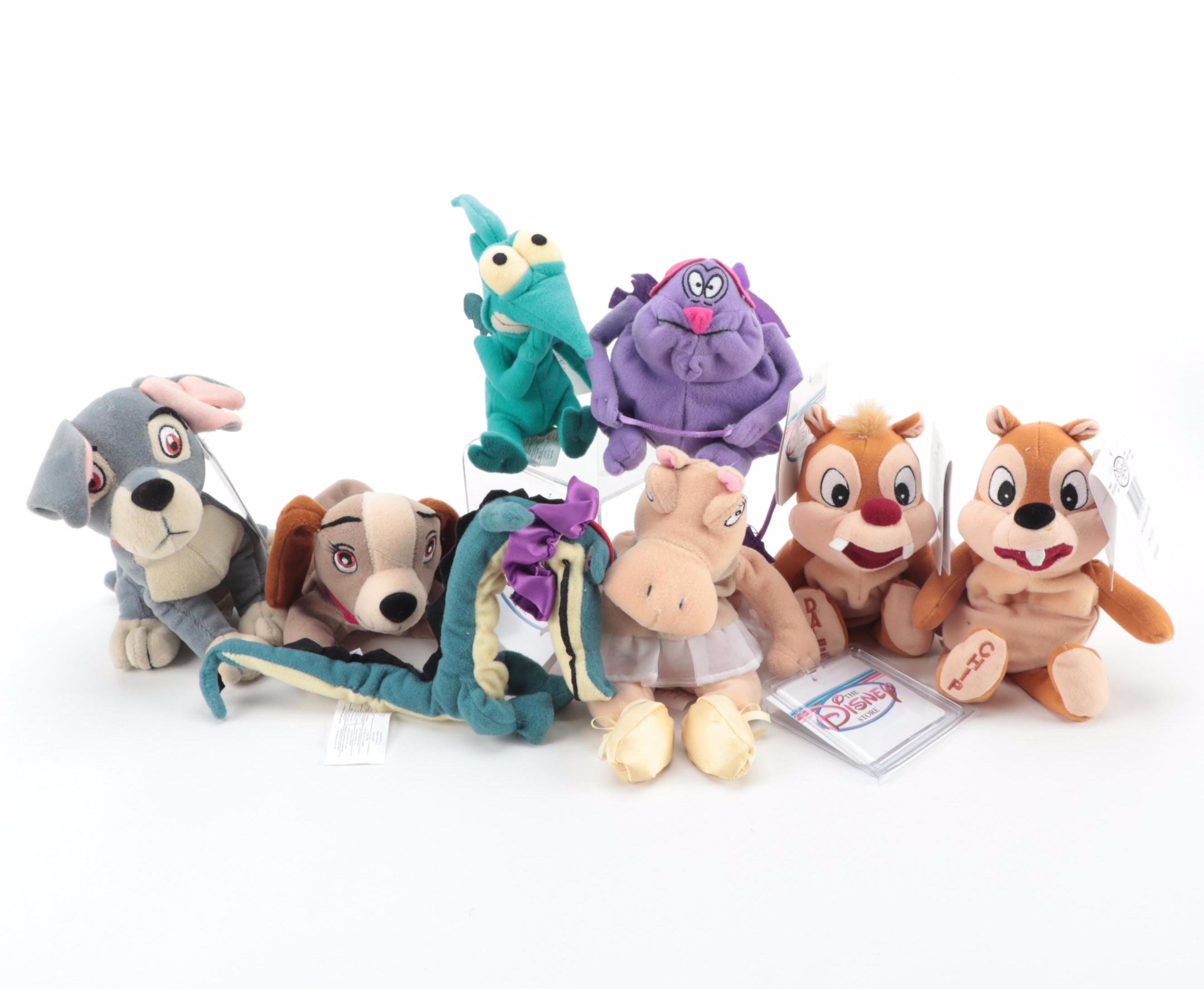 Walt Disney Plush Characters Including  "Hercules", "Aladdin" and More