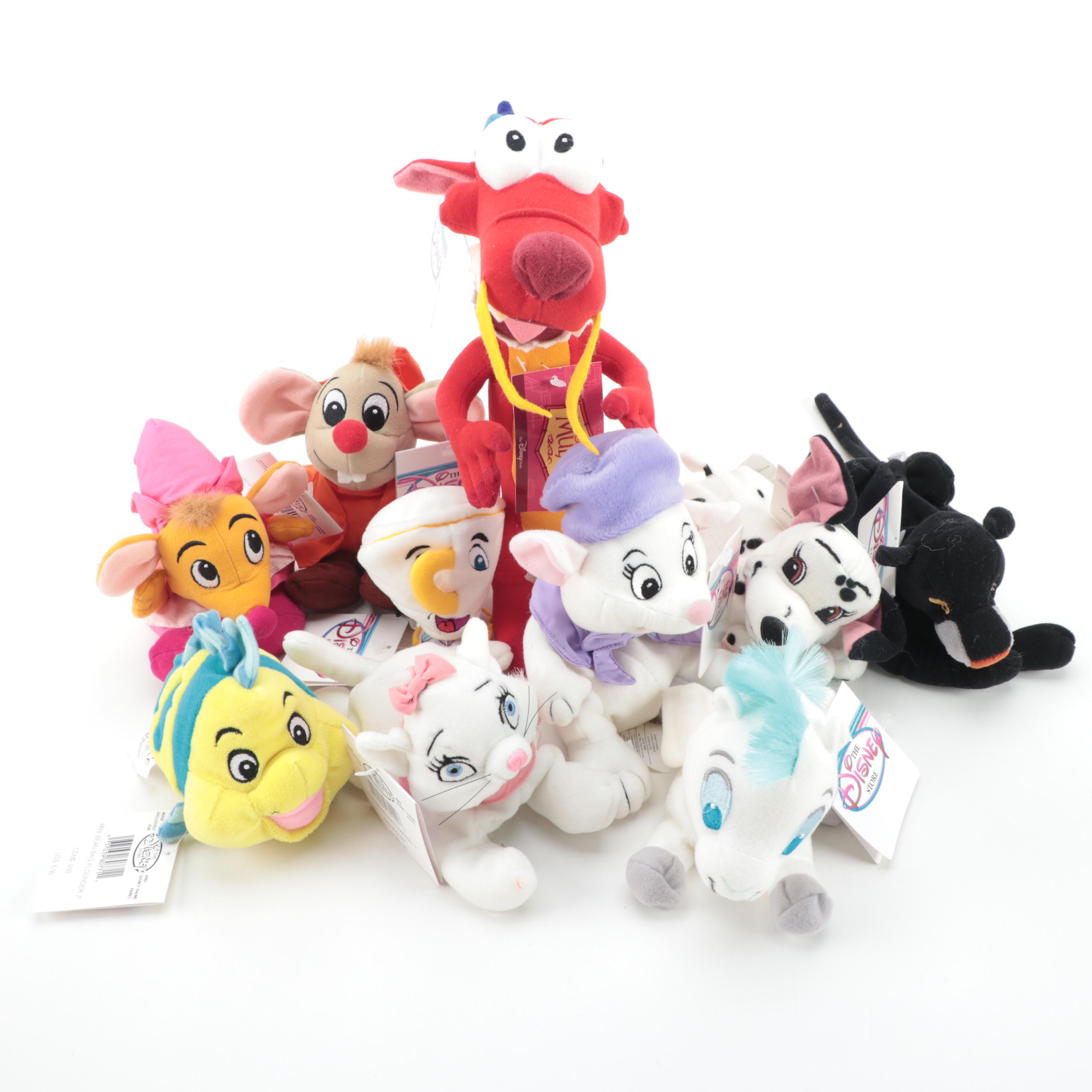 Walt Disney Plush Characters Including "The Lion King" and "Mulan"
