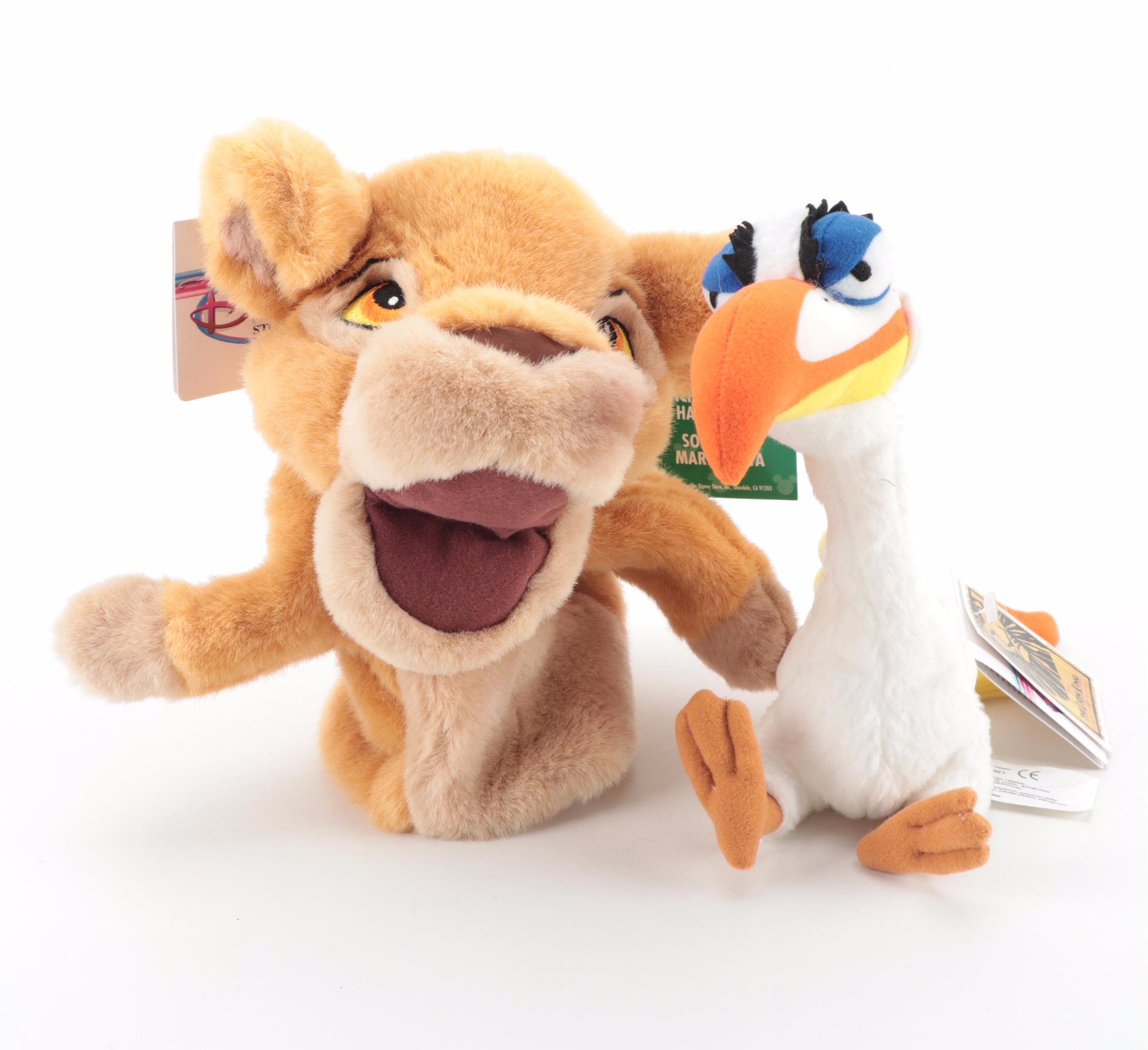 Walt Disney Plush Characters Including "The Lion King" and "Mulan"