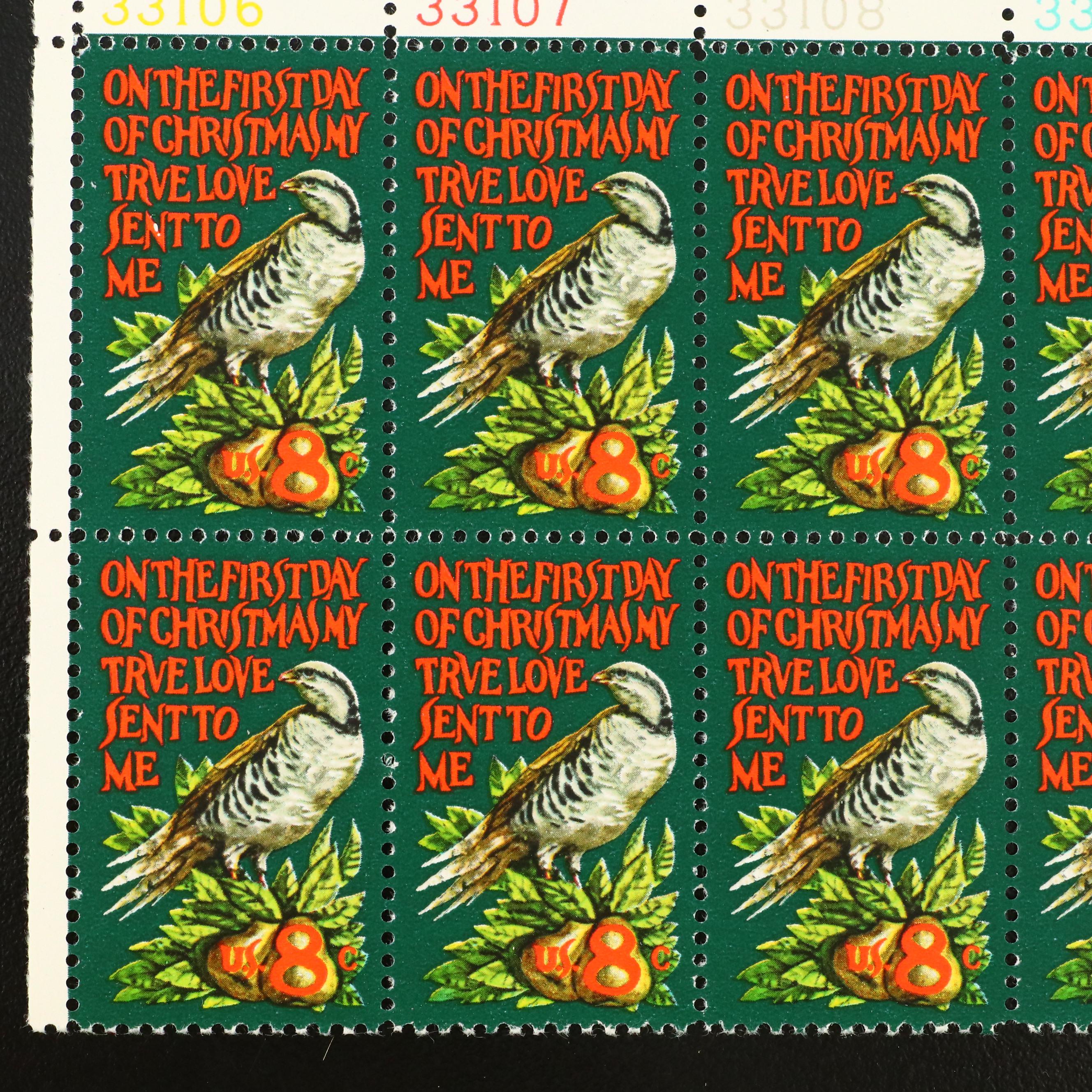 Large Collection of Mint Plate Strip and Plate Block Stamps, 1970s & 1980s