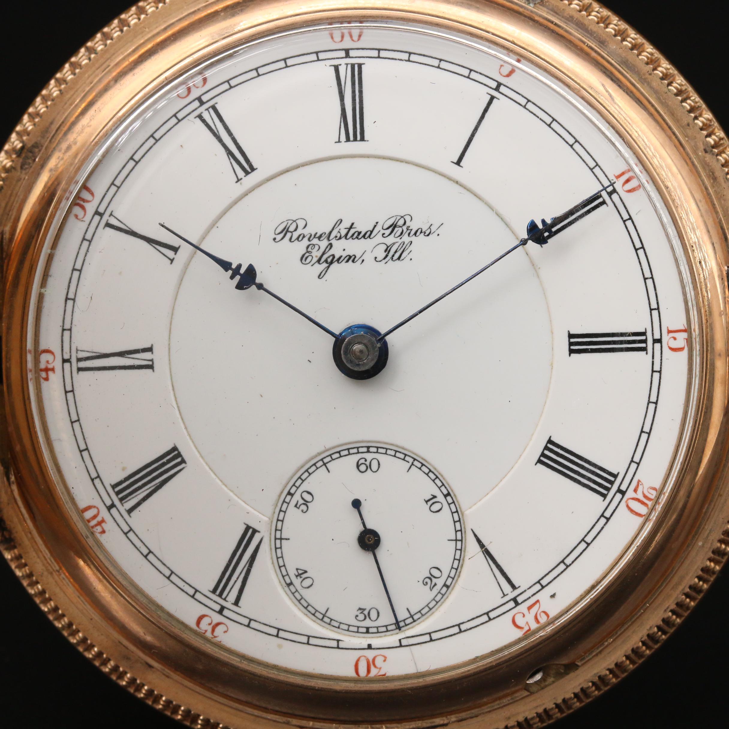 1896 Hamilton for Rovelstad Bros. Elgin, Ili. Pocket Watch