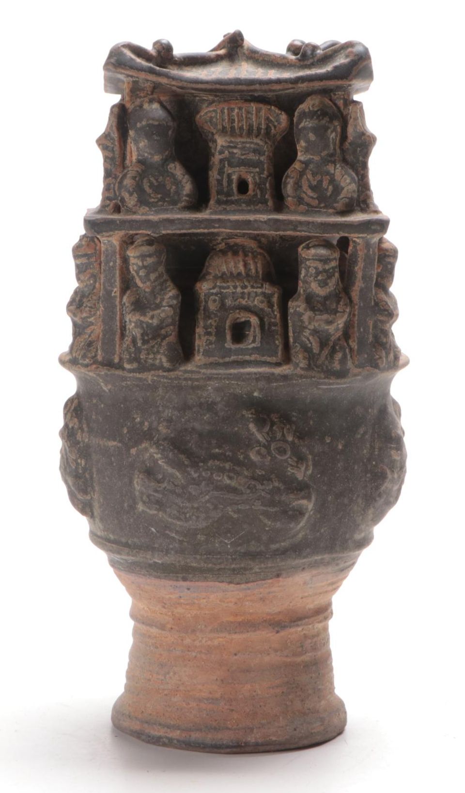 Chinese Jin Dynasty Style Hunping Earthenware Funerary Urn