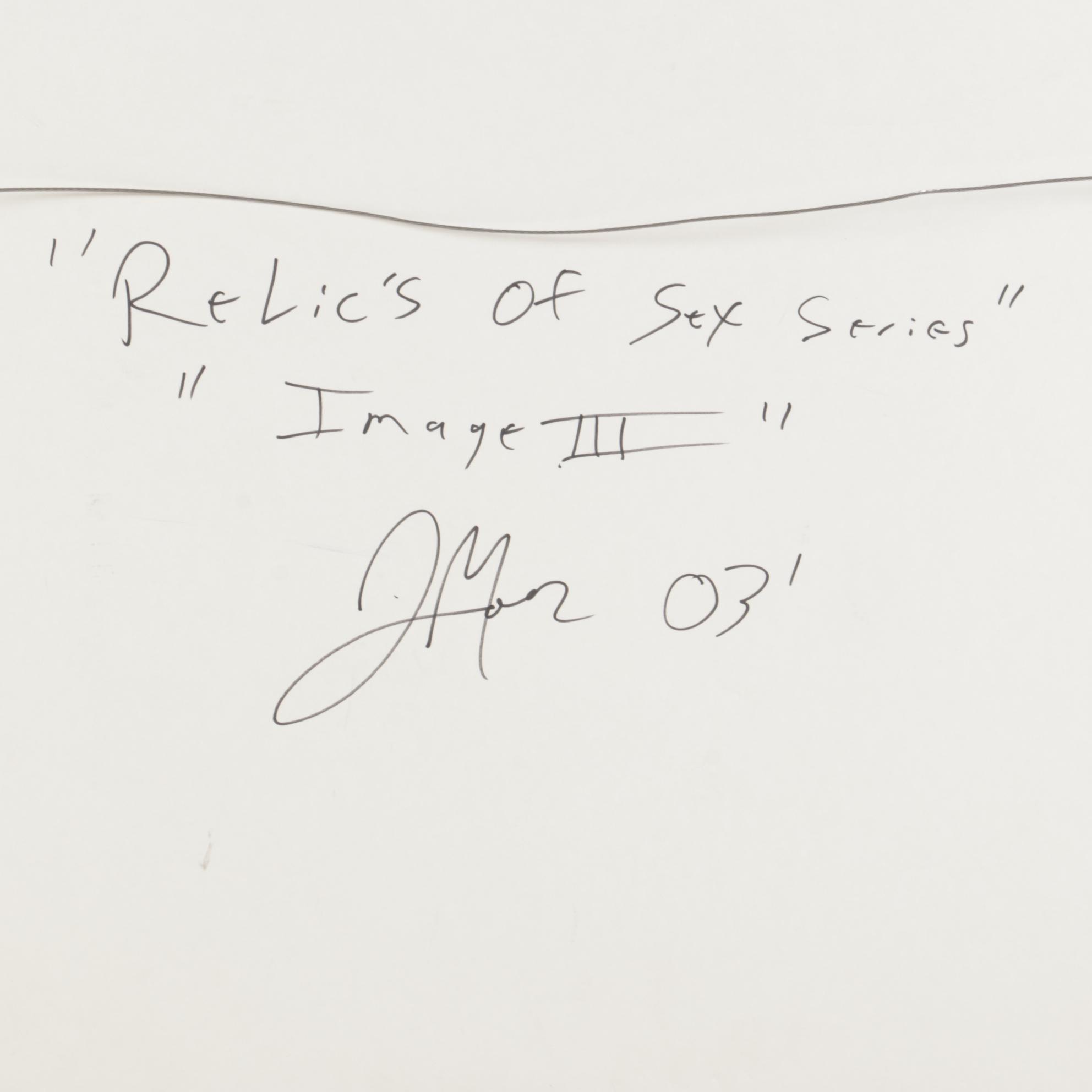 Jon Moos Etching "Relics of Sex Series - Image III," 2003