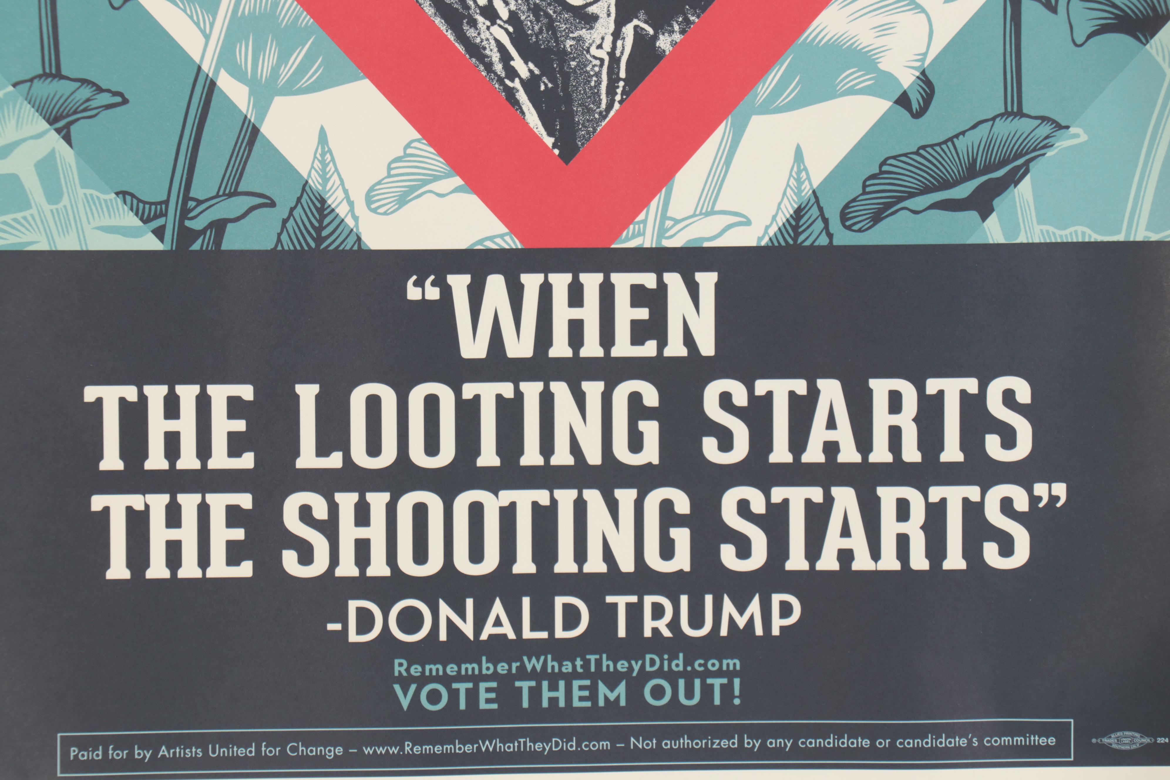 Shepard Fairey for Remember What They Did Offset Print "Vote Them Out!" 2020