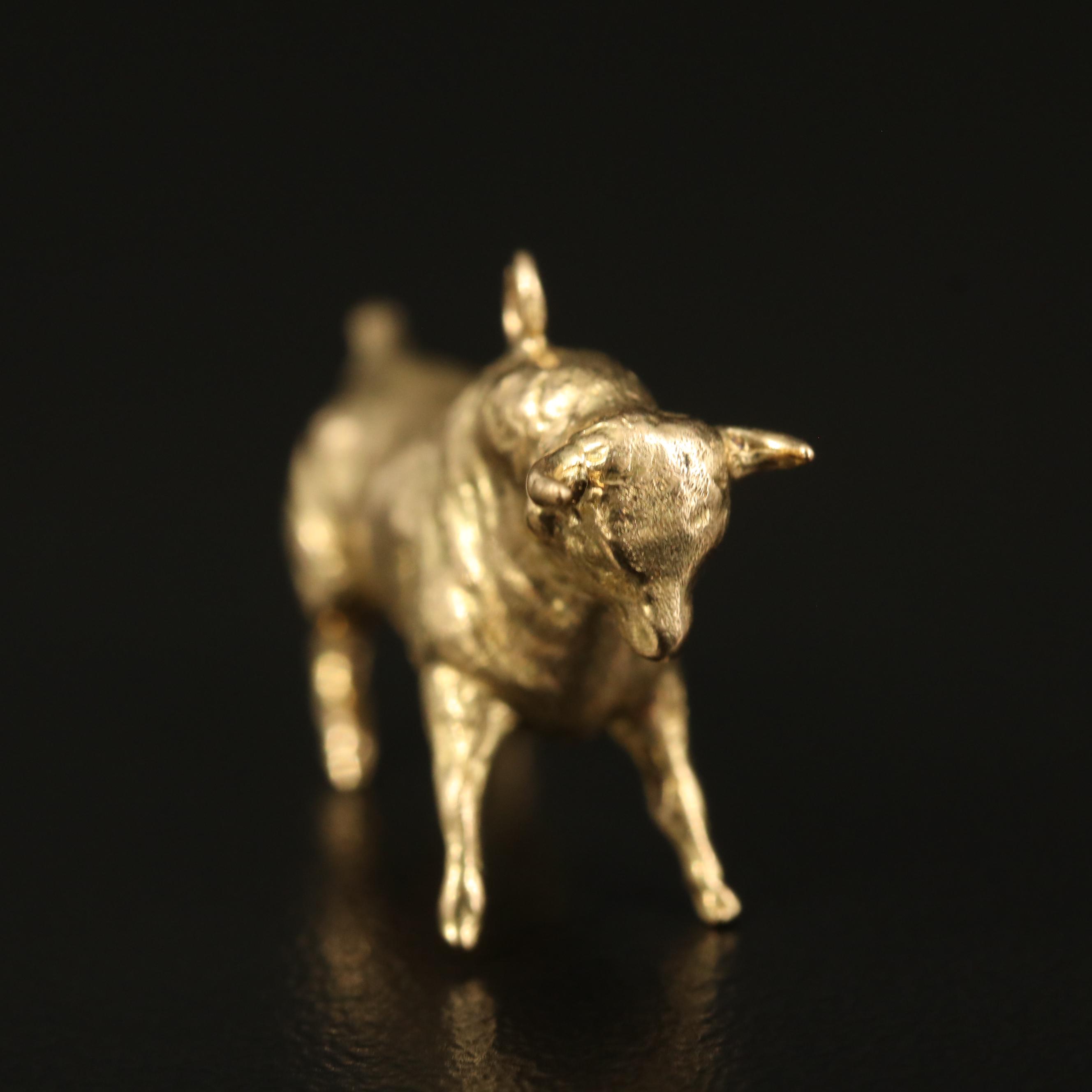 18K Bull Pendant