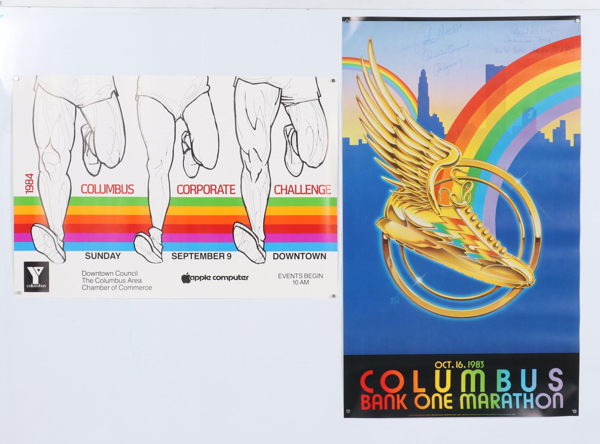 Lithograph and Offset Lithograph Marathon Event Posters, 1983-1984