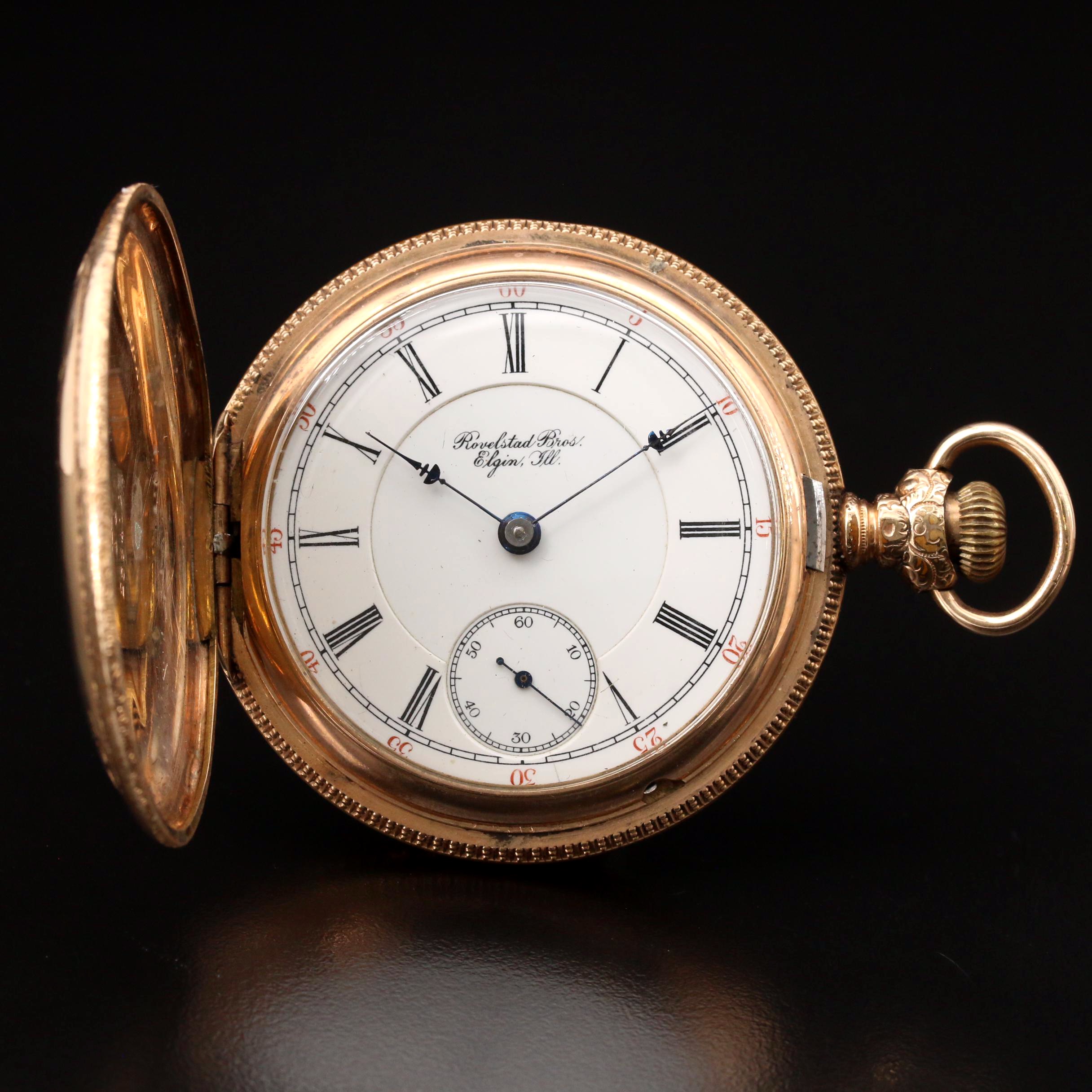 1896 Hamilton for Rovelstad Bros. Elgin, Ili. Pocket Watch
