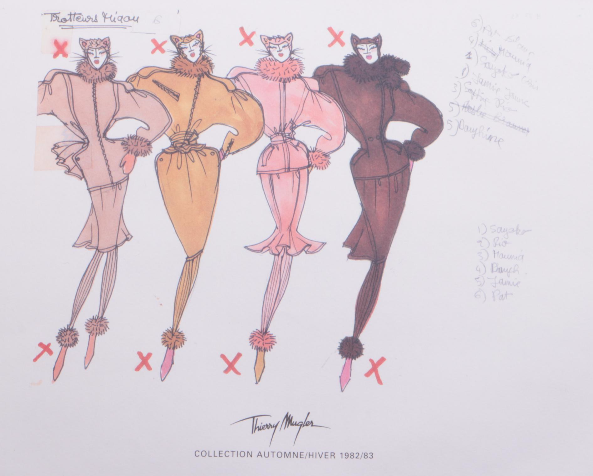 Offset Lithograph Portfolio after Thierry Mugler Fashion Illustrations, 1998