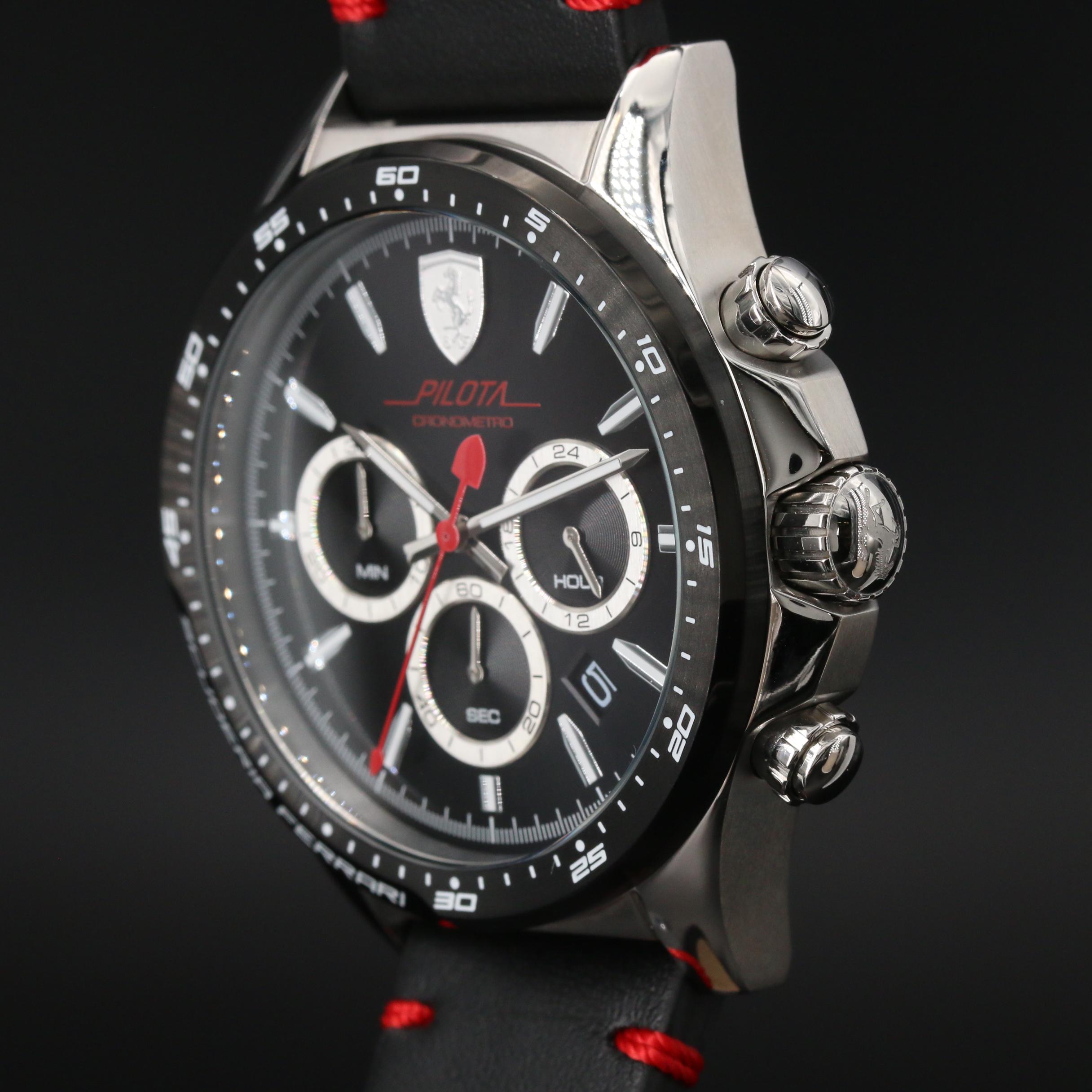 Scuderia Ferrari "Pilota" Chronometro Stainless Steel Quartz Watch