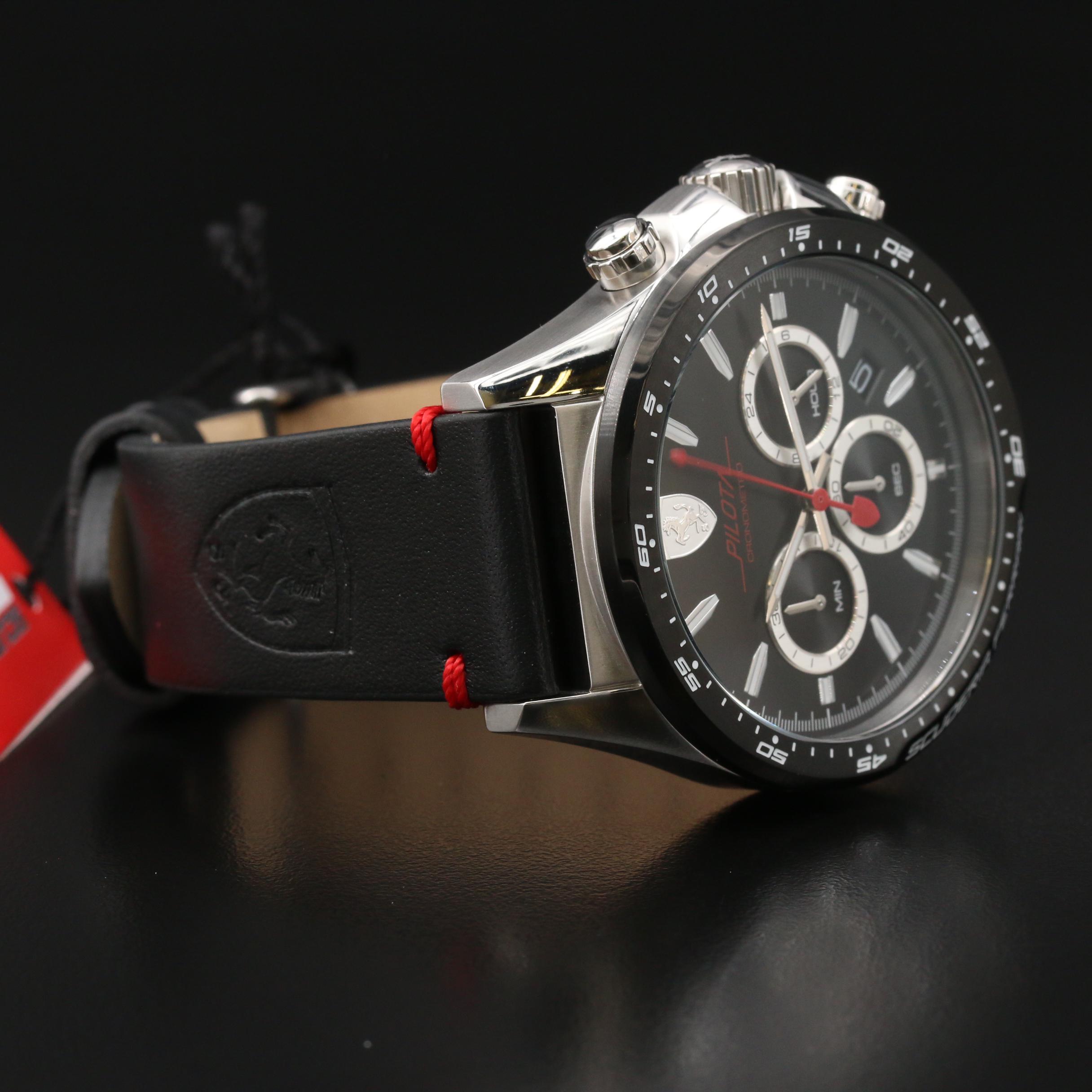 Scuderia Ferrari "Pilota" Chronometro Stainless Steel Quartz Watch