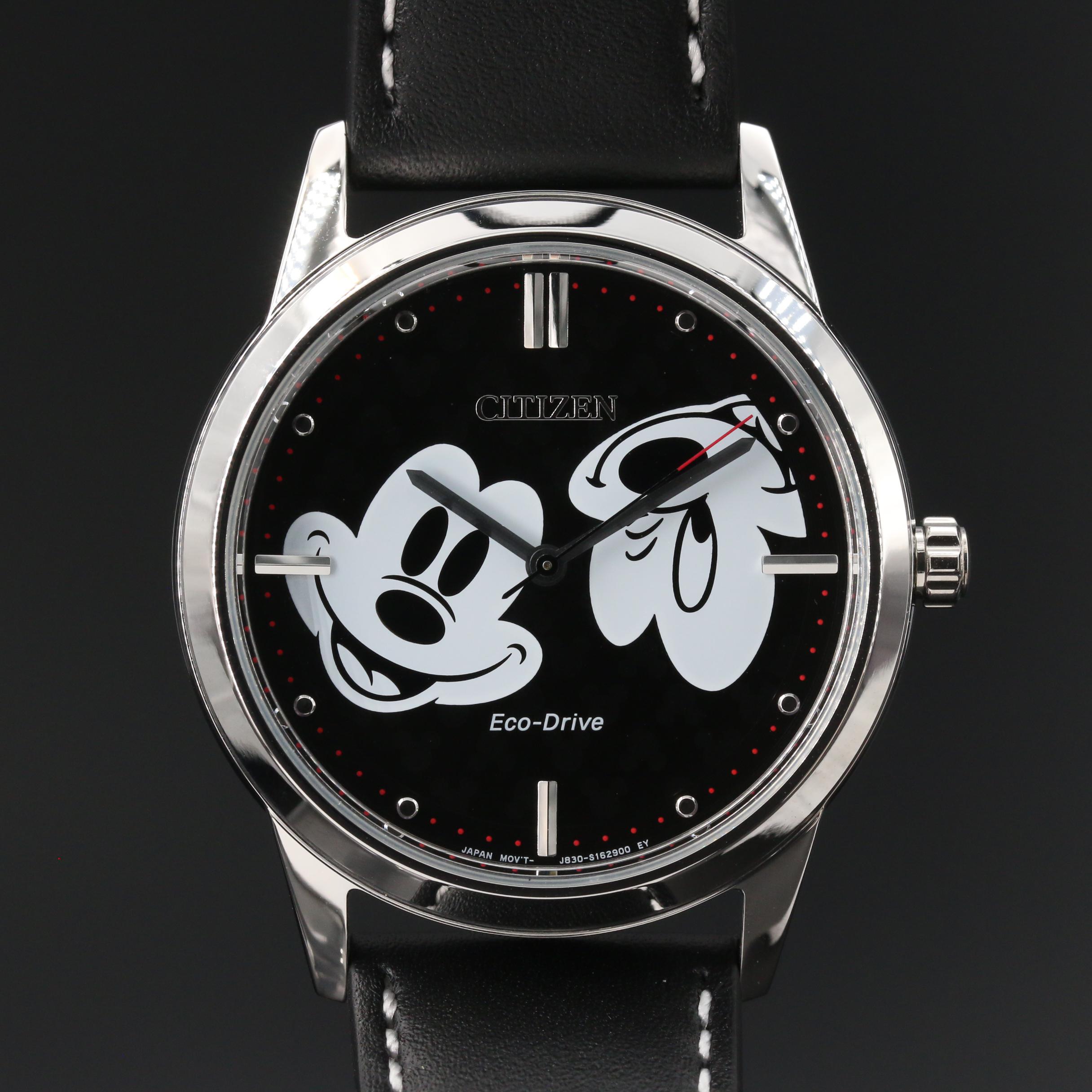 Citizen Eco-Drive Mickey Mouse Stainless Steel Quartz Watch