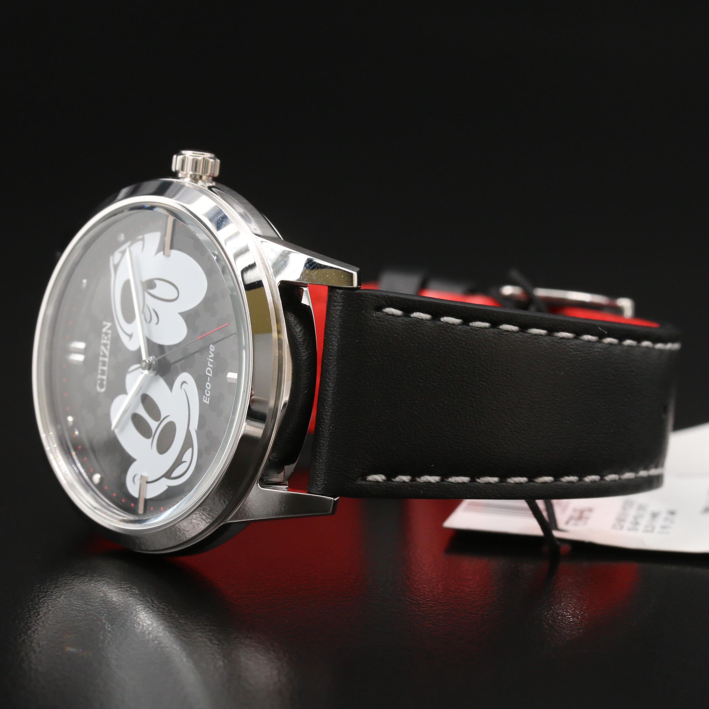 Citizen Eco-Drive Mickey Mouse Stainless Steel Quartz Watch