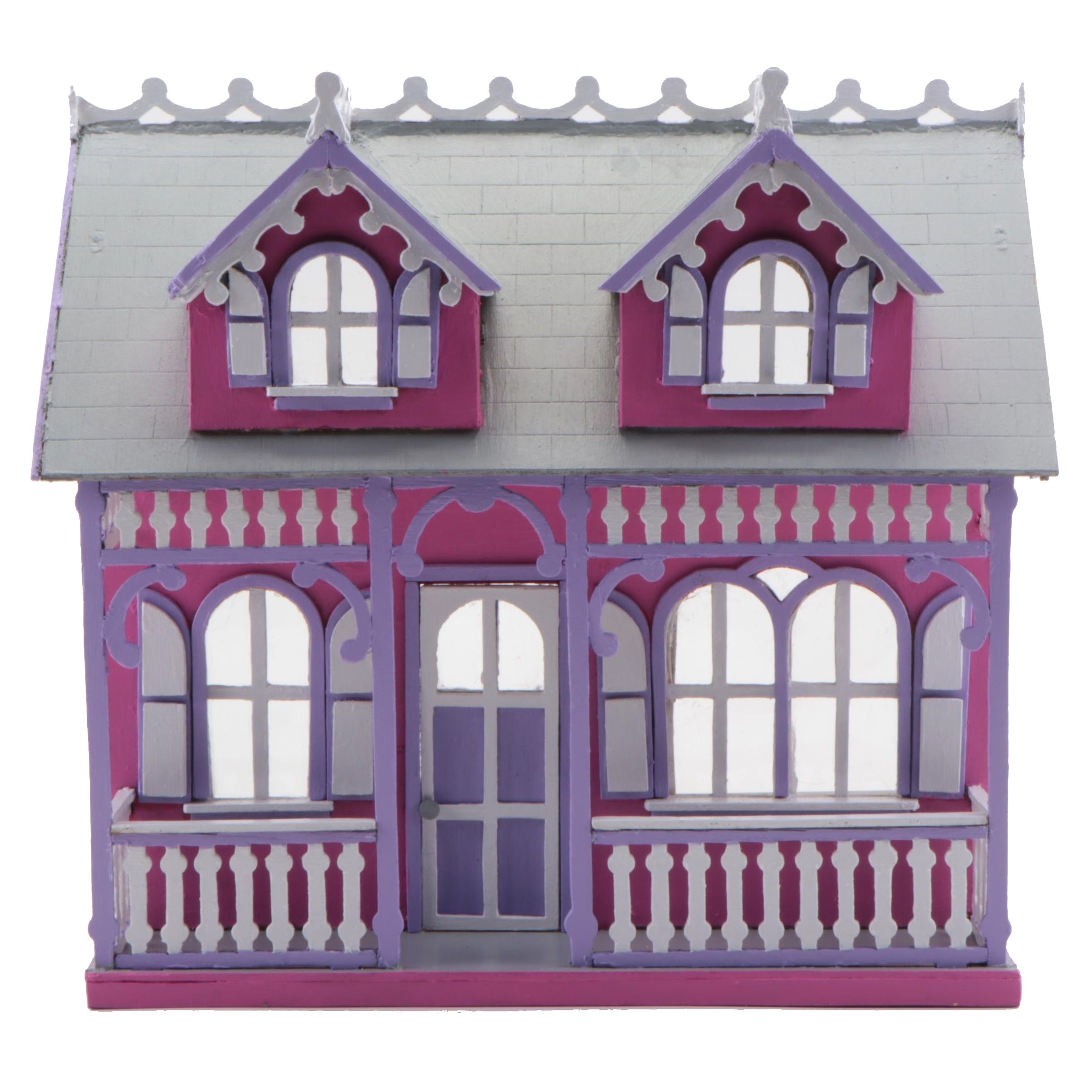 Handmade Victorian Style Wood Dollhouse with Doll Furniture and Accessories