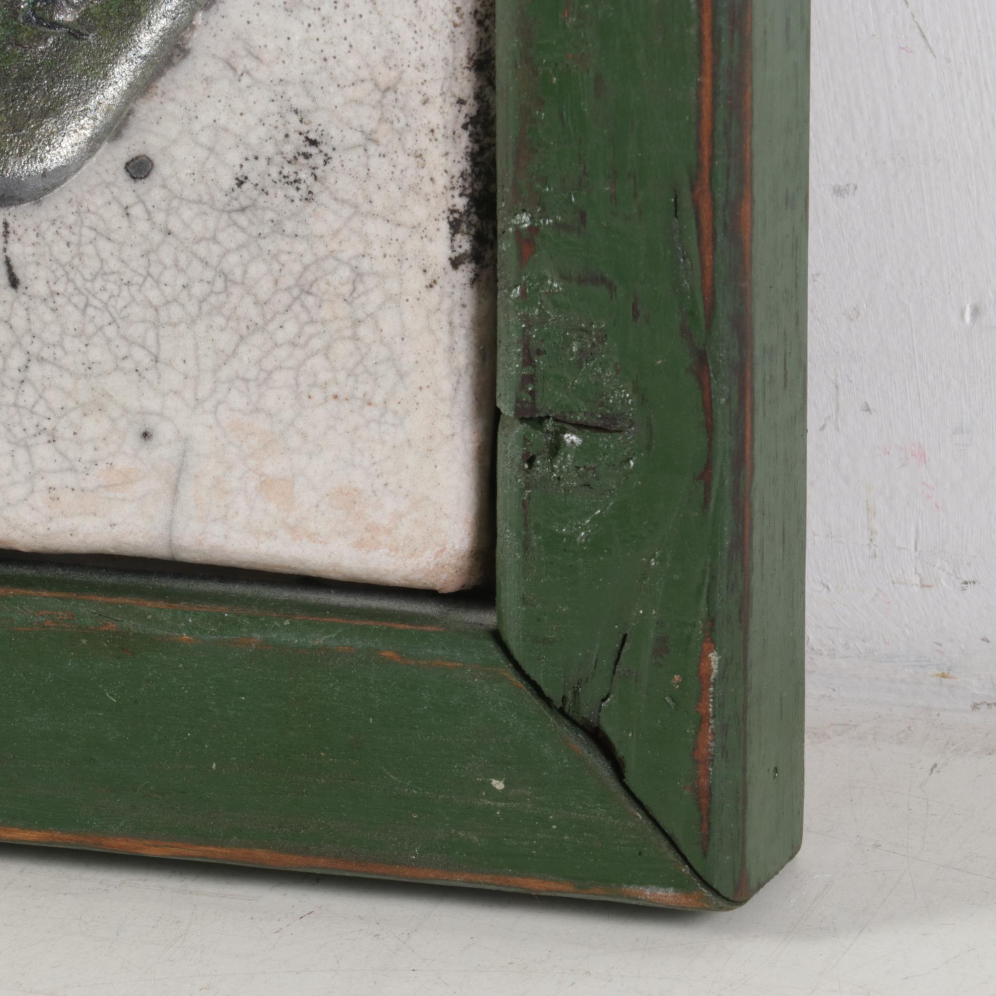 Jonathan Mess Ceramic Sculptural Tile, 1998