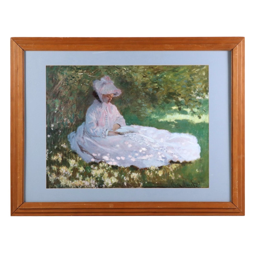 Offset Lithograph after Claude Monet "Springtime"