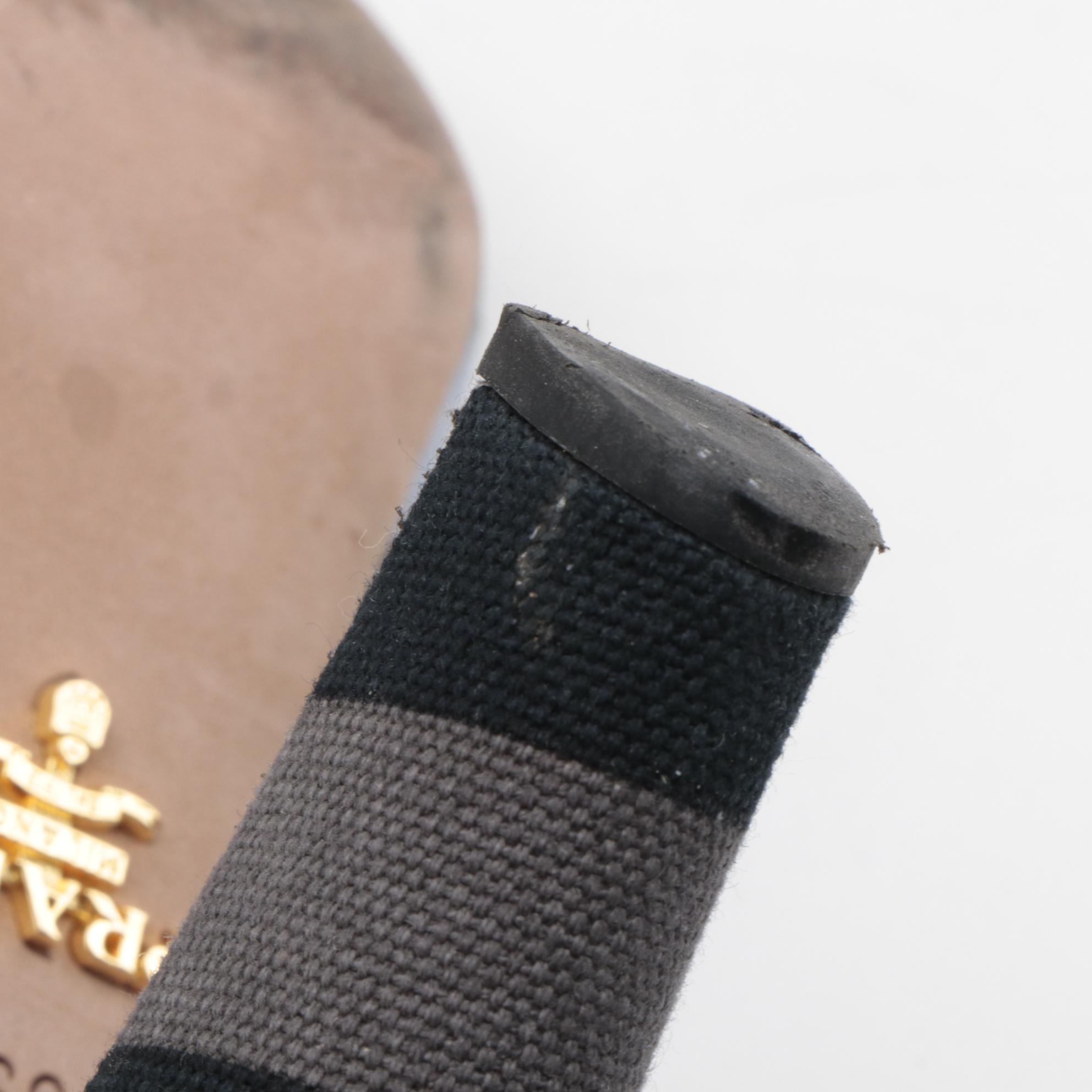 Prada Multicolor Elastic High-Heeled Sandals with Box